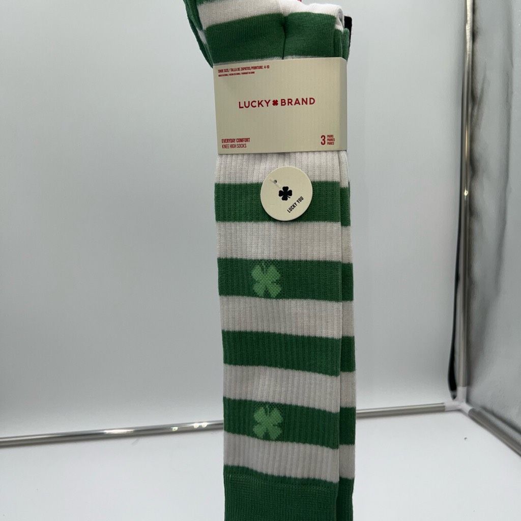 Lucky Brand Lucky Brand Set of Three “Lucky Day” Knee Socks Size ONE SIZE - 1 Thumbnail