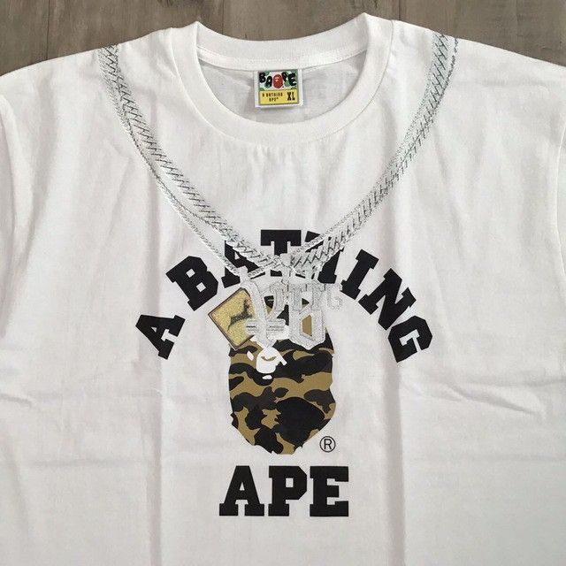 Bape BAPE × Yellow Bucks Necklace College logo T-shirt APE Size US XL / EU 56 / 4 - 2 Thumbnail