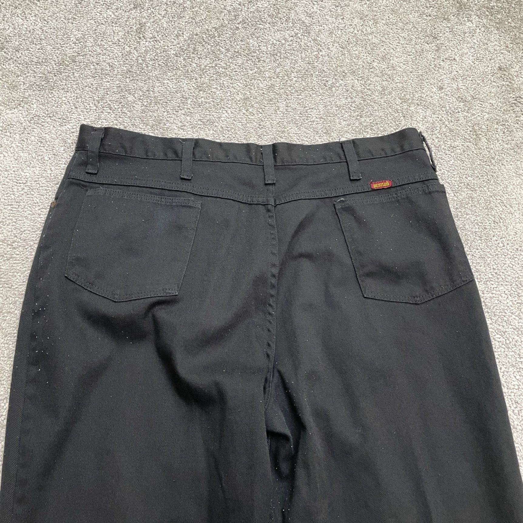 Wrangler VINTAGE Wrangler Rustler Work Pants Mens 40x32 Black Cotton USA Straight Leg Chino Size US 40 / EU 56 - 6 Thumbnail