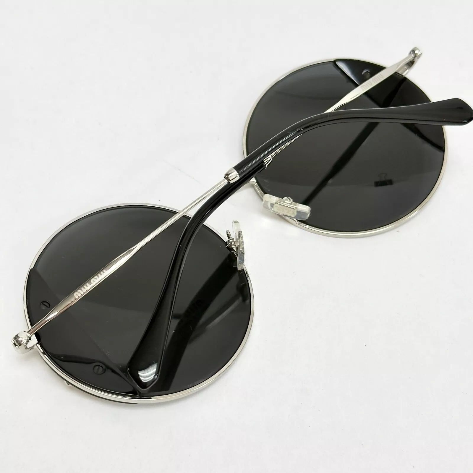 Miu Miu MIU MIU CORE MU57VS Silver Black Crystal Jewel Round 57V Size ONE SIZE - 6 Thumbnail