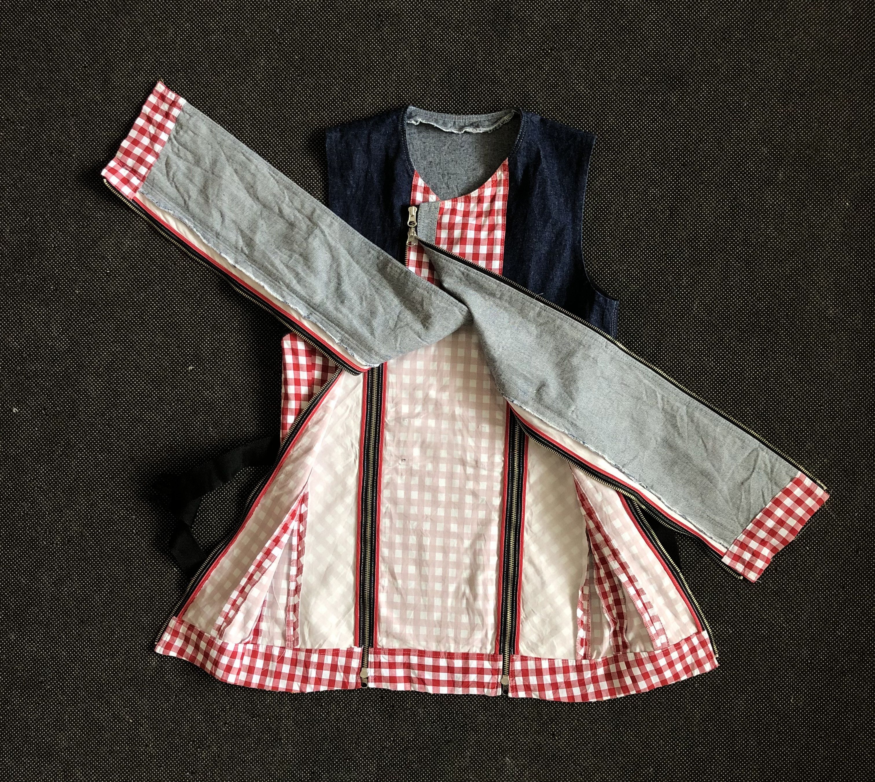 Japanese Brand × Vintage RARE🔥VINTAGE 1 OF 1 CUSTOM MADE MULTIZIP MINI DRESS Size S / US 4 / IT 40 - 2 Thumbnail