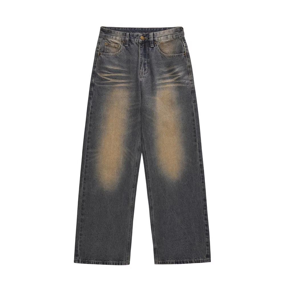 Japanese Brand × Jean Washed distressed oversize loose casua wide-leg jeans Size US 34 / EU 50 - 1 Thumbnail