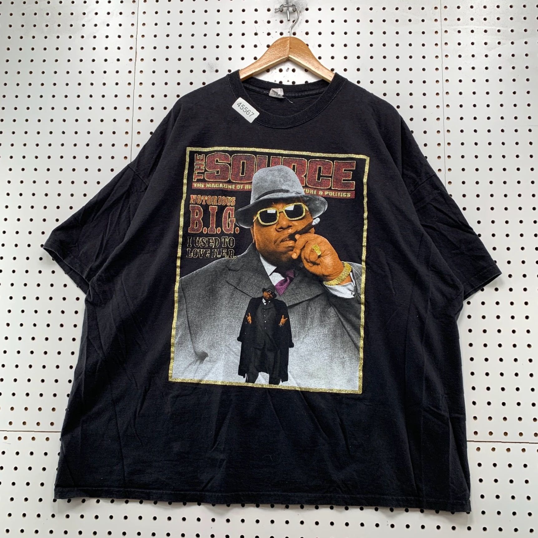Vintage VINTAGE Notorious Biggie Smalls Shirt Mens 4XL Black Source Magazine Rap Tee Shirt Size US XXL / EU 58 / 5 - 2 Thumbnail