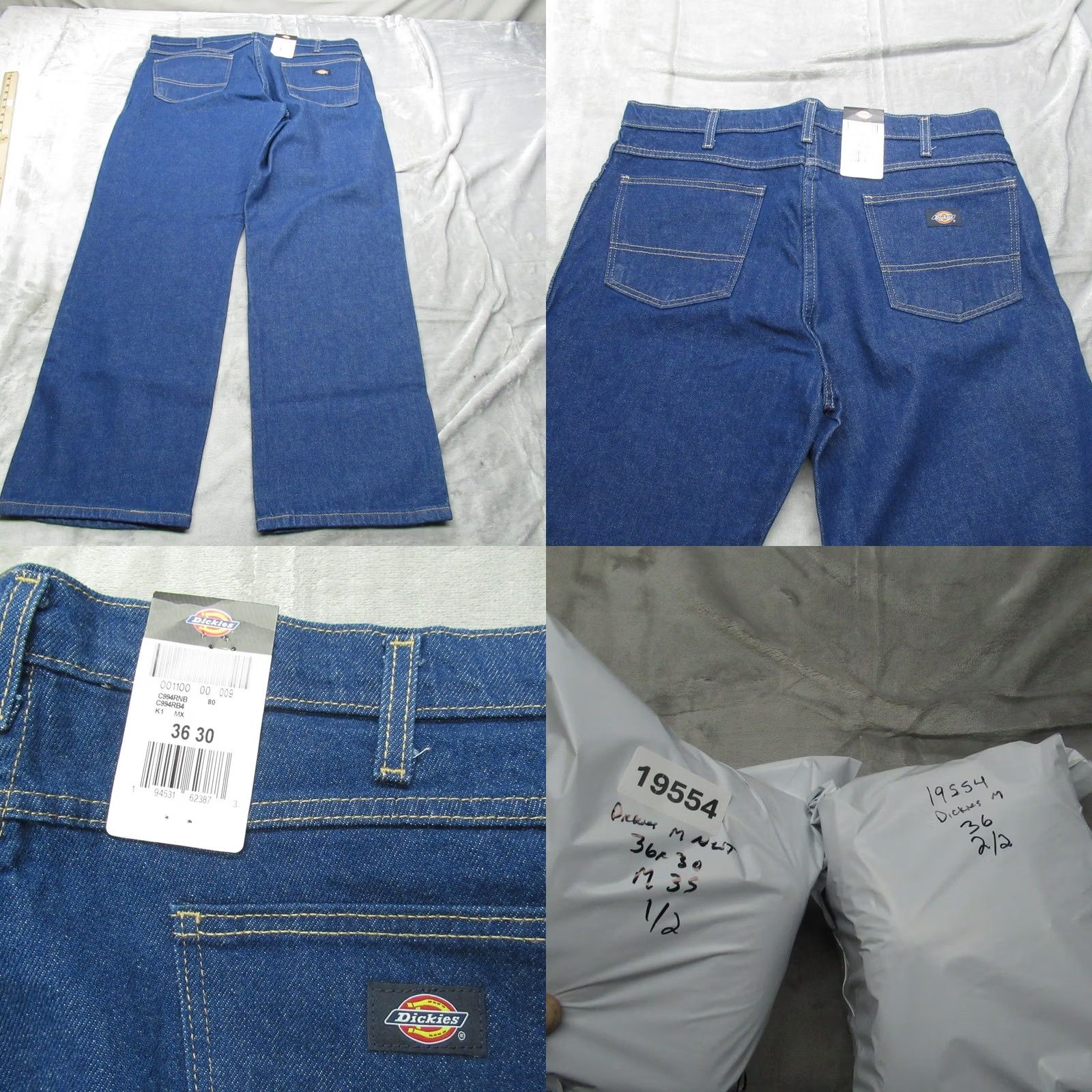 Dickies Dickies Jeans Men 36x30 Blue Denim Regular Fit Straight Leg Wide Leg Jeans Size US 36 / EU 52 - 8 Thumbnail