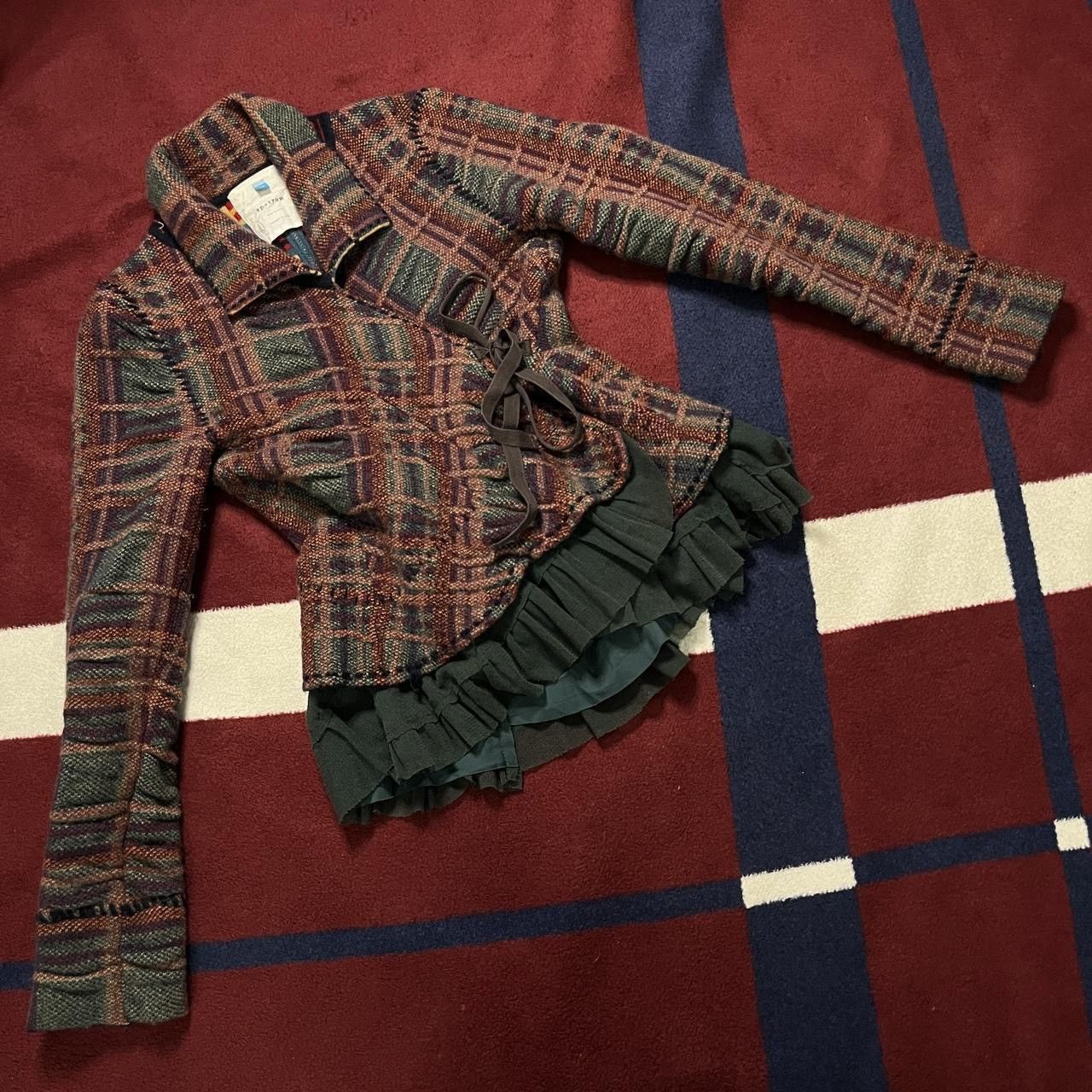 Anthropologie Anthropologie Sparrow Plaid Cascading Wool Jacket Cardigan Size M / US 6-8 / IT 42-44 - 1 Thumbnail