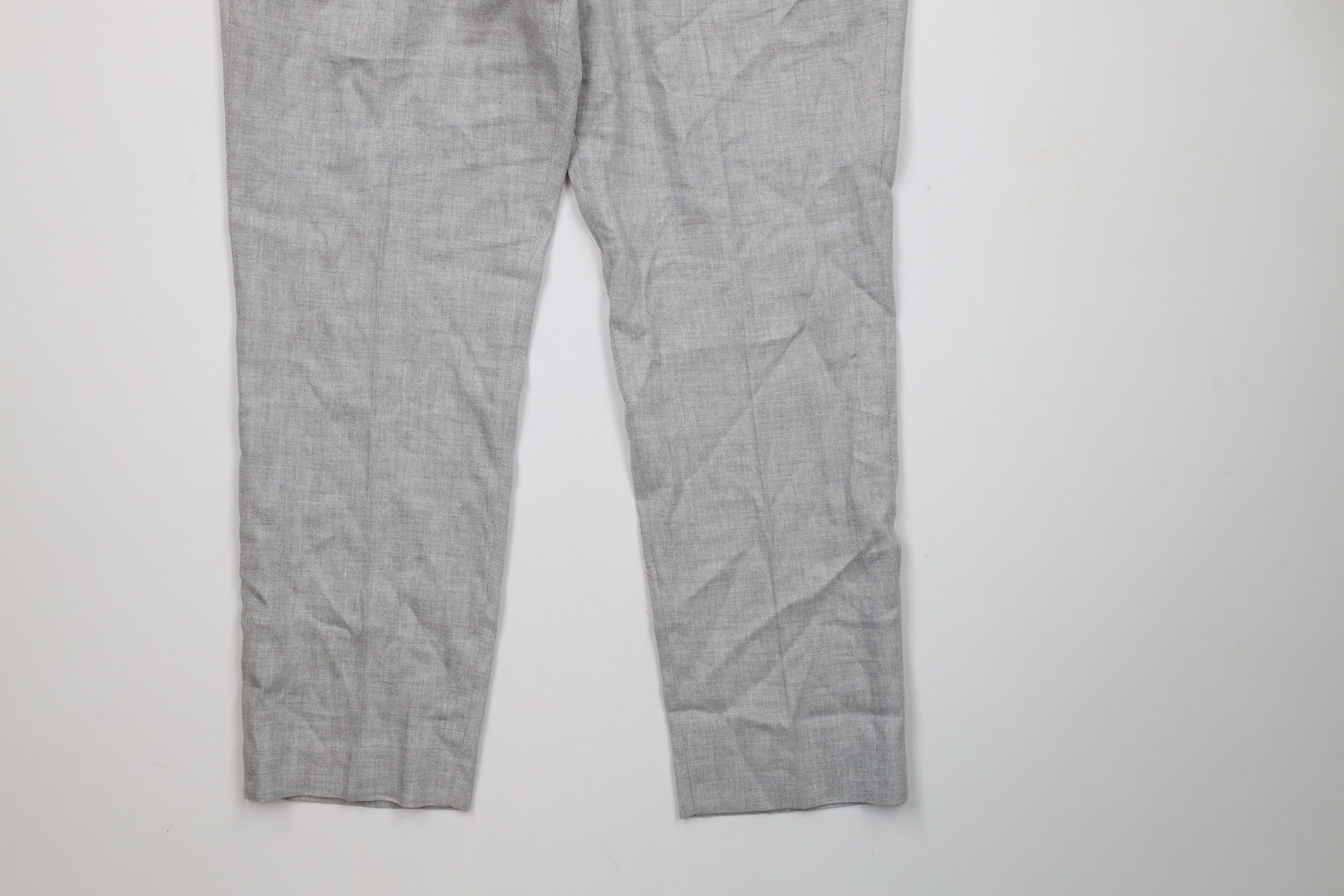 Express × Vintage Express Linen Blend Chinos Chino Pants Trousers Gray Size US 33 - 4 Thumbnail