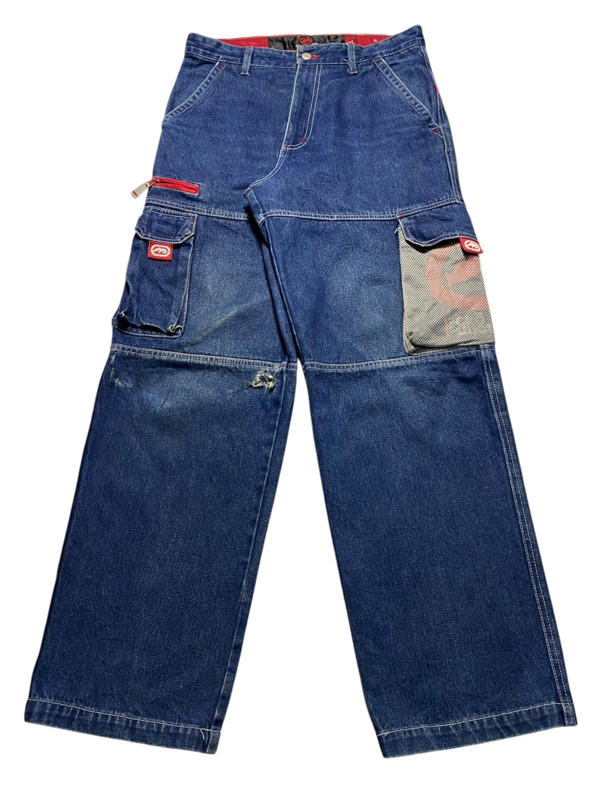 Ecko Unltd. Vintage Ecko Function Super Baggy Cargo Like Jnco Jeans Size US 33 - 1 Thumbnail