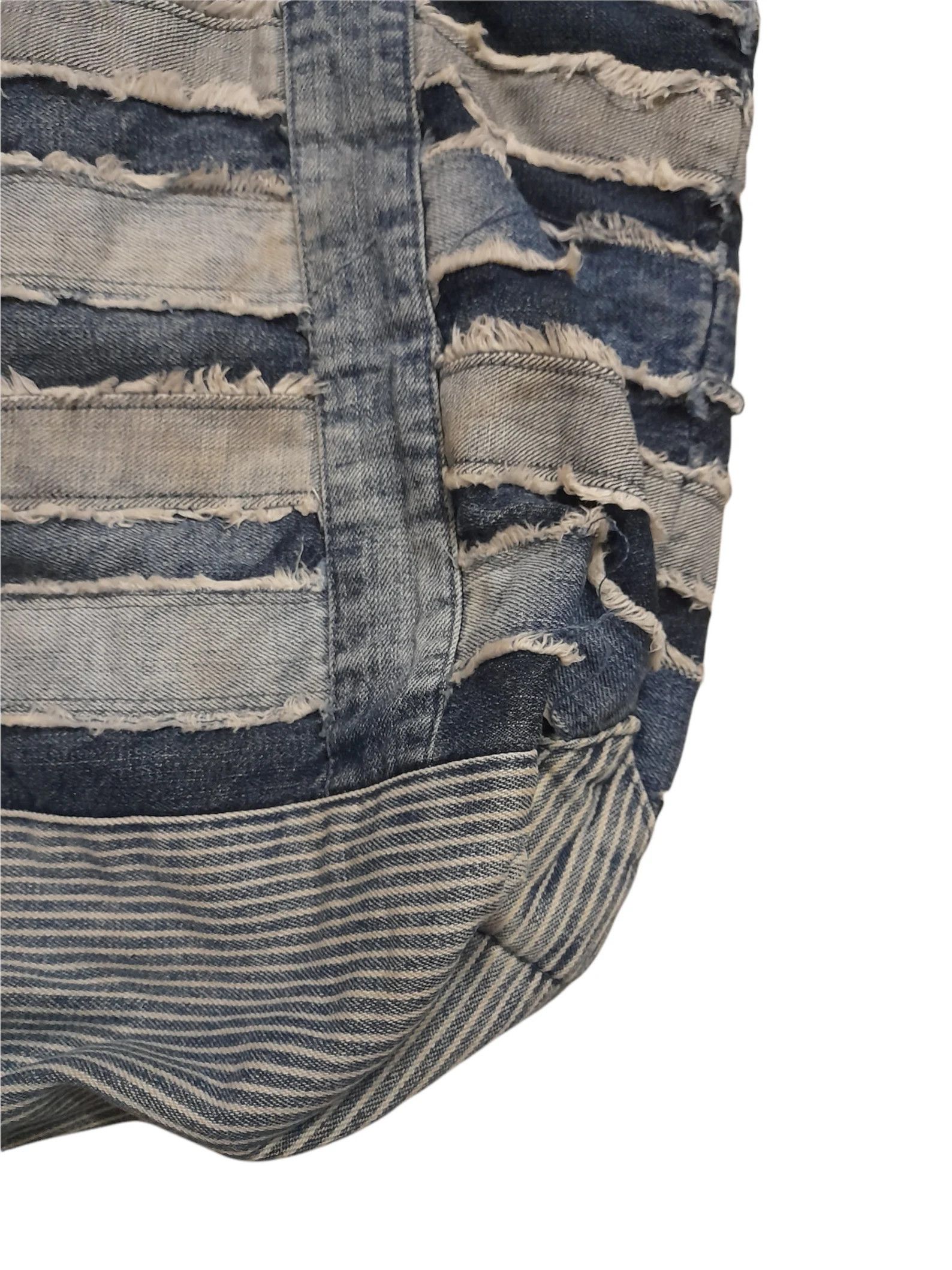 Japanese Brand Bay Flow Japan Flag Denim Tote Bag (D712) Size ONE SIZE - 2 Thumbnail