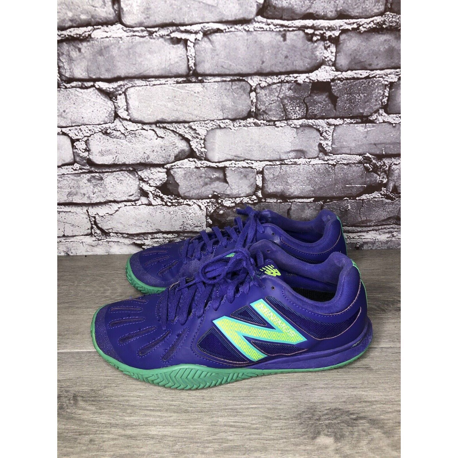 New Balance New Balance WC60PT1 60 Purple Green Lace Up Running Shoes Wo Size US 10 / IT 40 - 13 Thumbnail