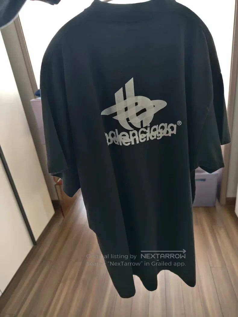Balenciaga Balenciaga Black Phantom Overlaid Letter Short Sleeve T-sh Size US S / EU 44-46 / 1 - 2 Thumbnail