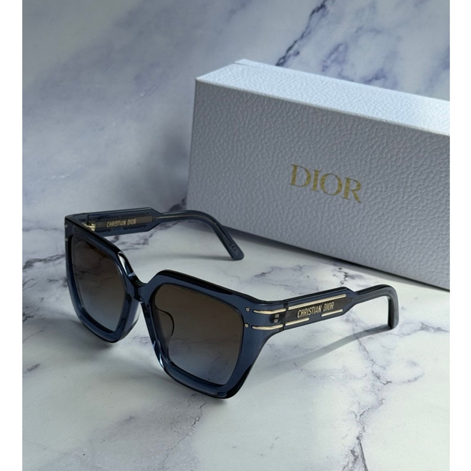 NEW Dior Pacific B3U Logo Sunglasses Cat Eye Navy Blue Dior NEW Dior Pacific B3U Logo Sunglasses Cat Eye Navy Blue  main image 4