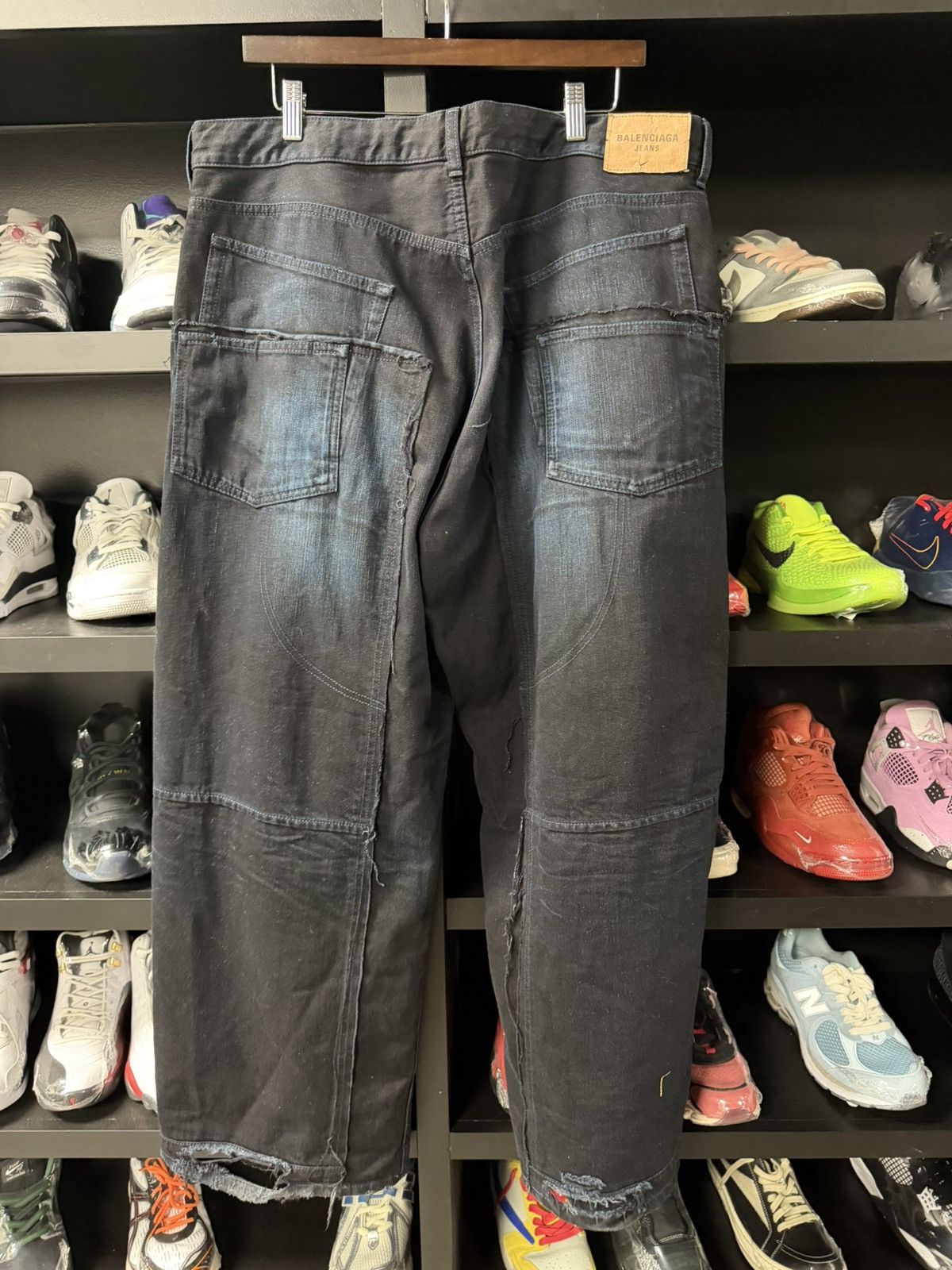 Balenciaga Balenciaga Double Knee Black and Blue Jeans Size US 36 / EU 52 - 3 Thumbnail