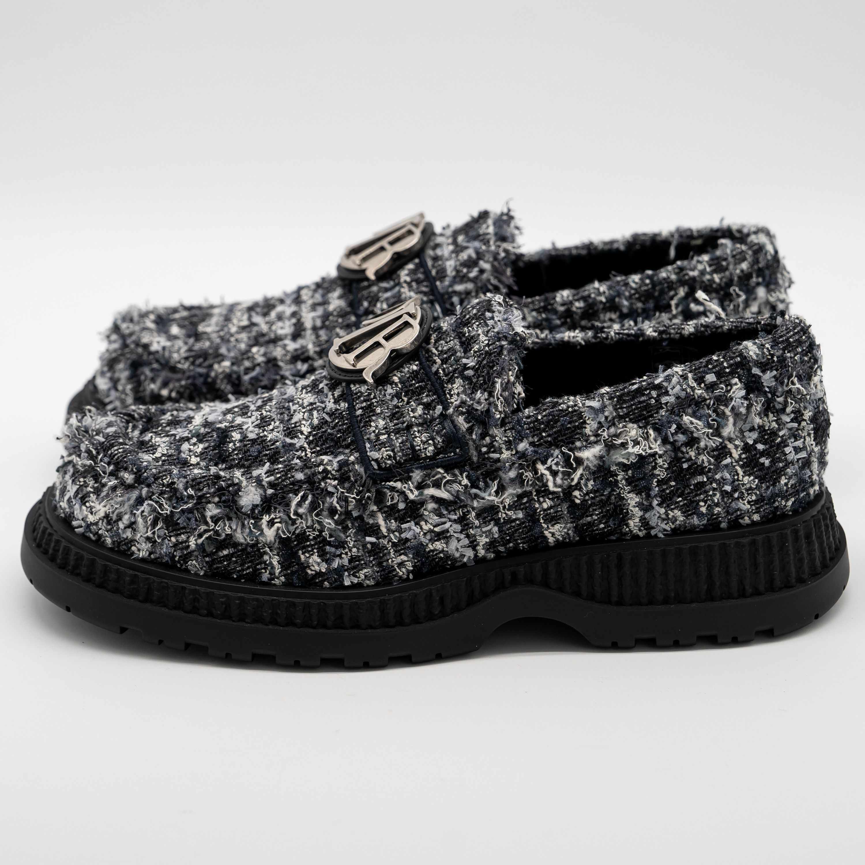 Dior 44eu 11 US Dior Buffalo Loafer Cannage Tweed Navy Blue Size US 11 / EU 44 - 4 Thumbnail
