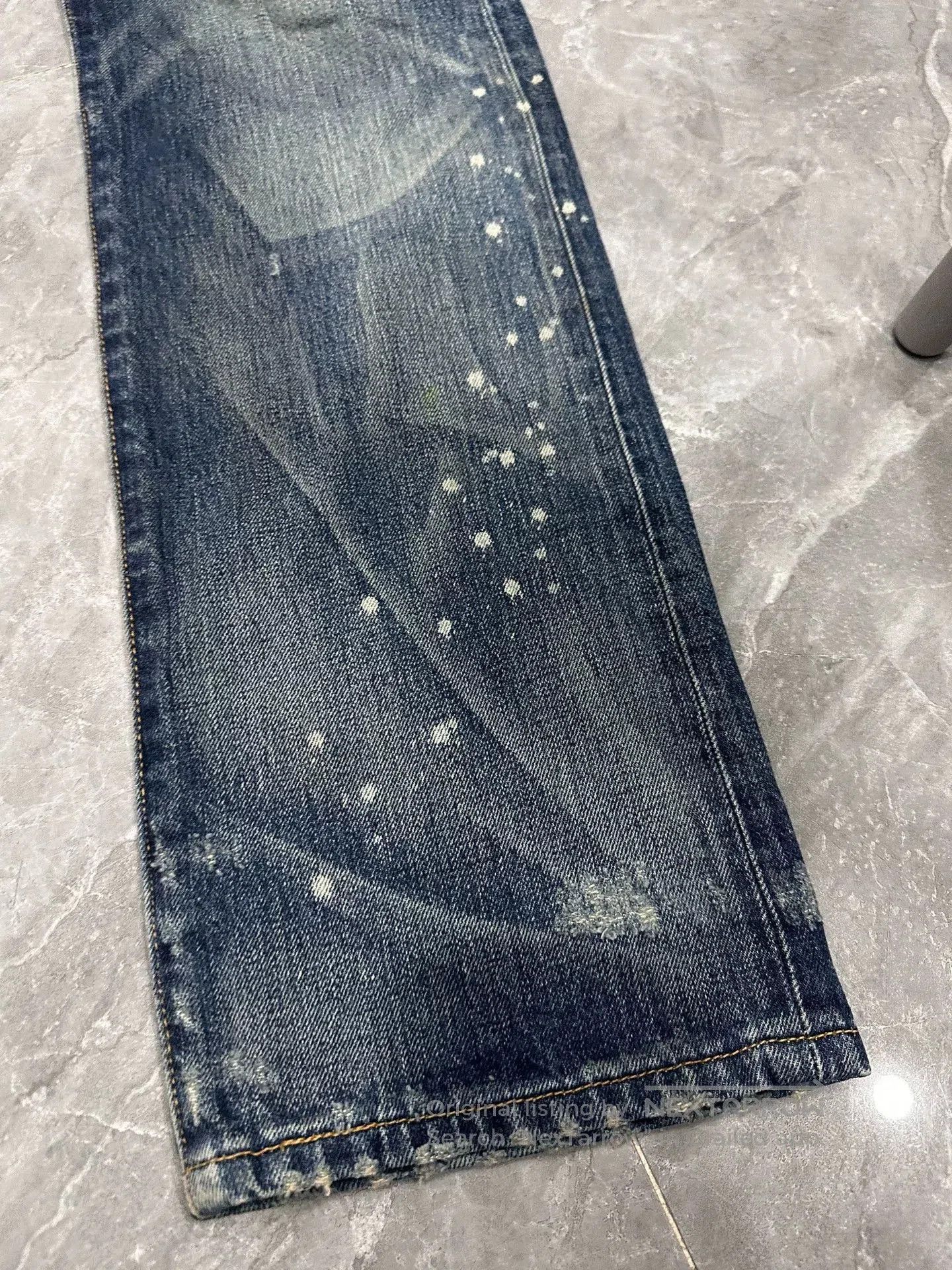 Levi's Levi's 501 Dark Blue Distressed Jeans. Size US 30 / EU 46 - 4 Thumbnail