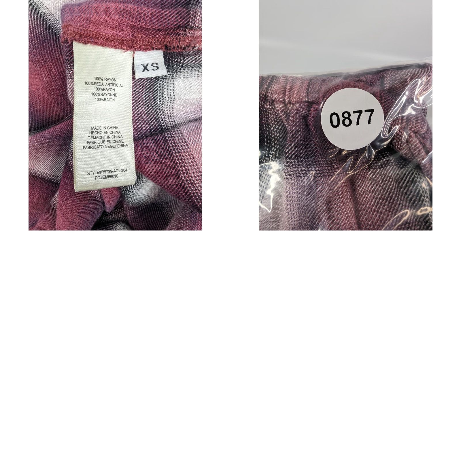 Anthropologie Cloth & Stone Anthropologie Peasant Plaid Long Sleeve Top Womens XS Pink White Balloon Sleeve Boat Neck Casual Blouse Boys? Size XS / US 0-2 / IT 36-38 - 8 Thumbnail