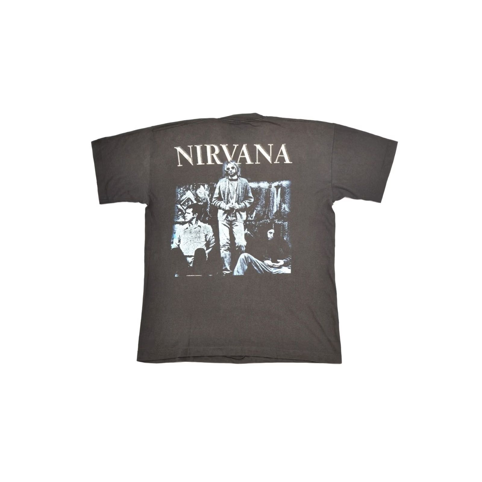 Vintage Rare Print Vintage Nirvana 1998 1999 Graphic T-Shirt Tee Kurt Cobain Size L Black 90s Music Rock Mens Size US L / EU 52-54 / 3 - 7 Thumbnail