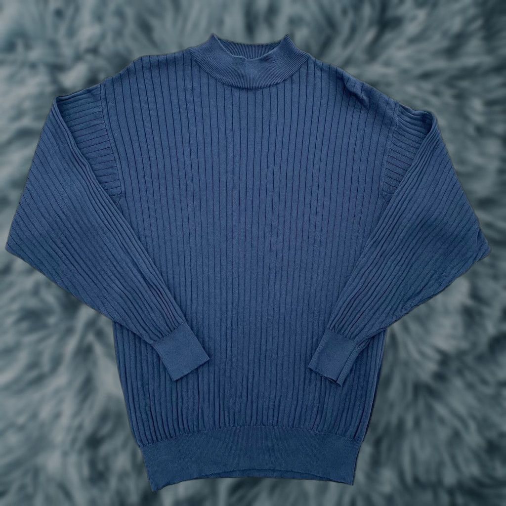 Vintage VINTAGE Tuttle Golf Sweater Shirt Adult Small Blue Stripe Cotton Rayon Italy Mens S Size US S / EU 44-46 / 1 - 1 Thumbnail
