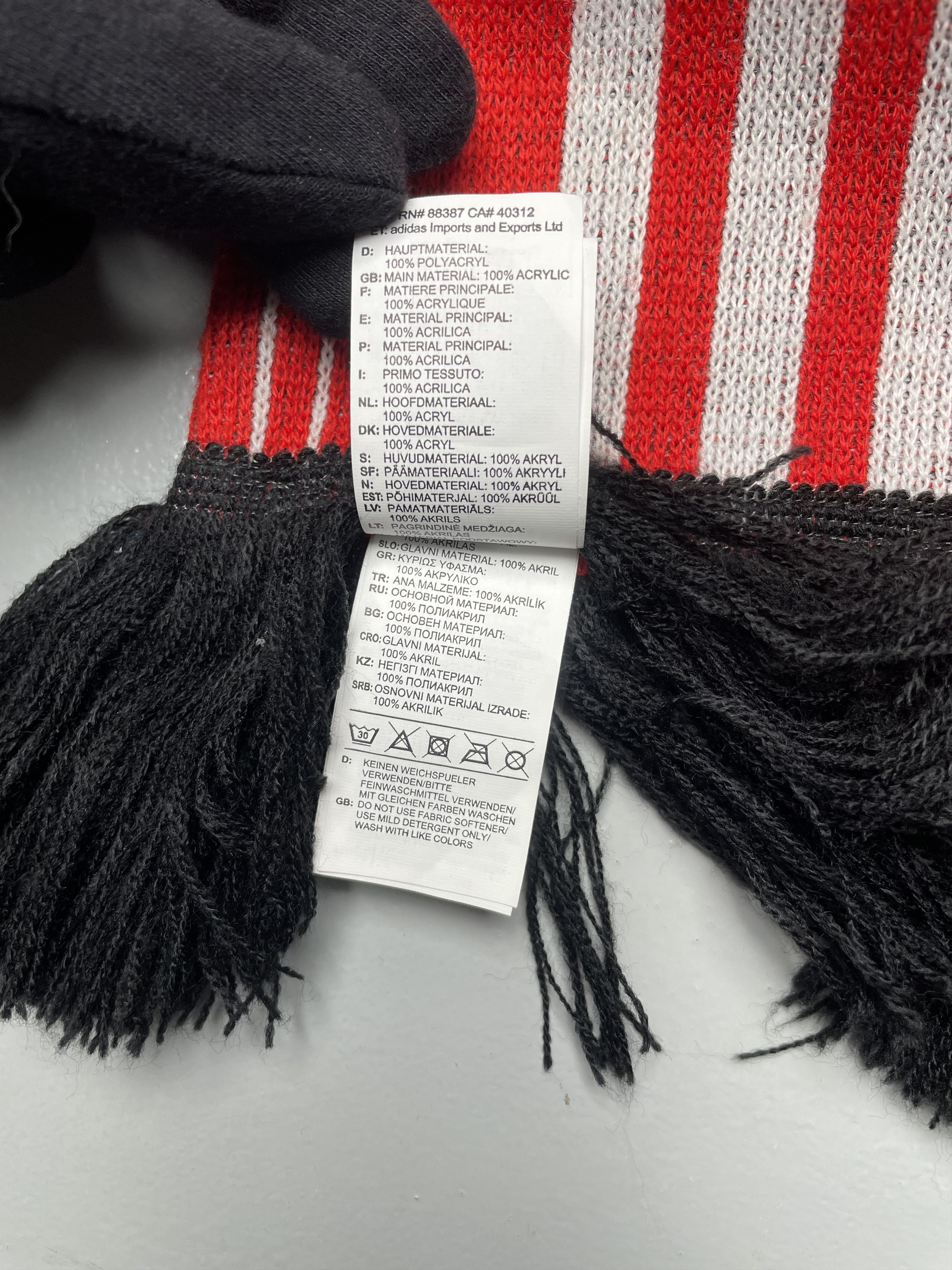 Adidas × Gosha Rubchinskiy adidas X Gosha Rubchinskiy A/W 2017 "Football" scarf (red) Size ONE SIZE - 7 Thumbnail