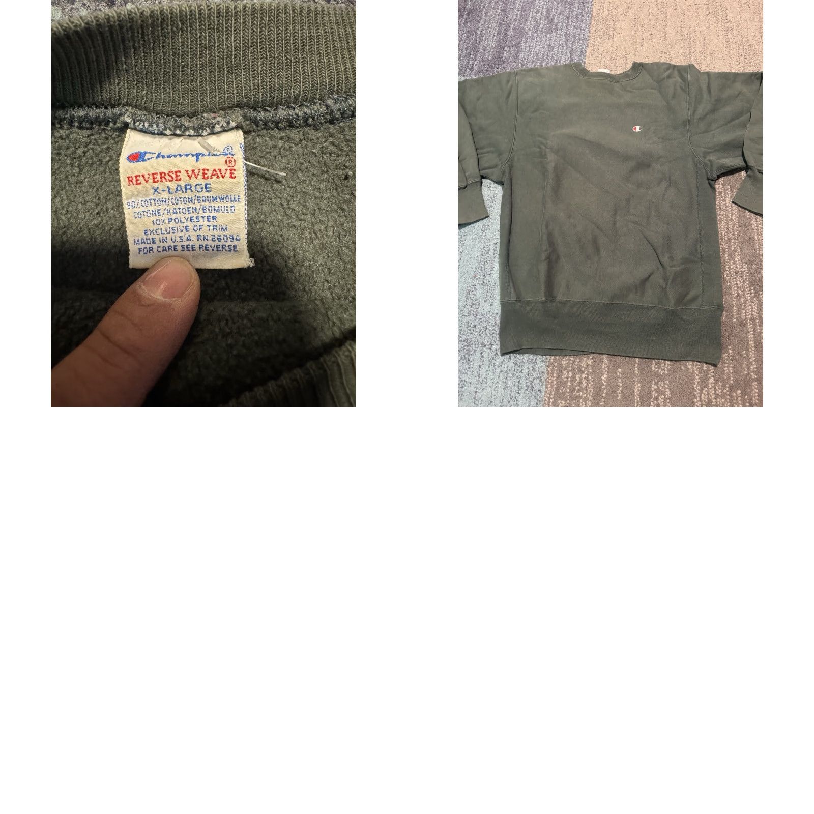 Champion VINTAGE Champion Reverse Weave Sweatshirt XL Green Crew Neck USA Mens Crew Neck Sweatshirt Size US XL / EU 56 / 4 - 10 Thumbnail