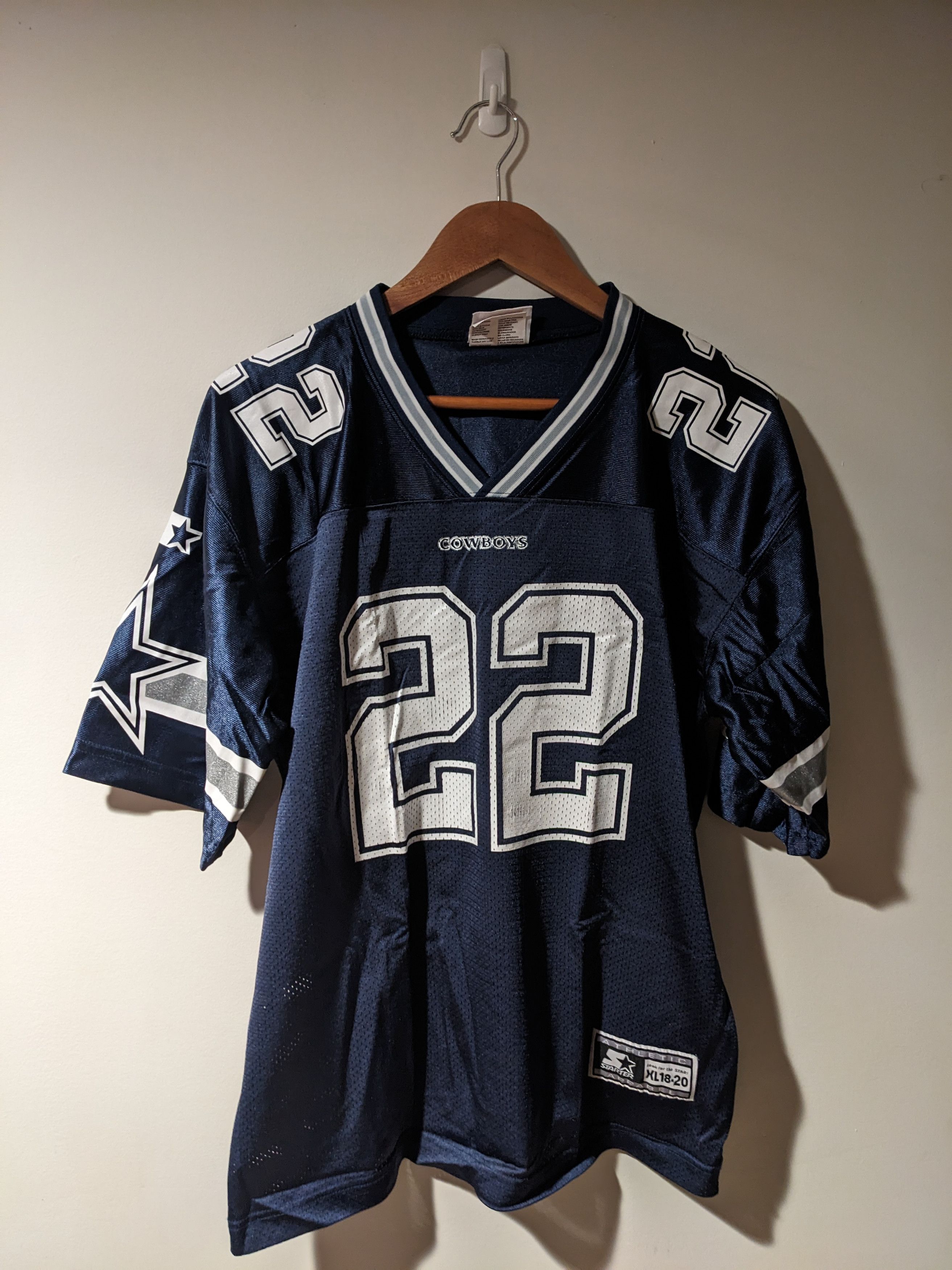 Starter × Vintage Vintage 1999 Dallas Cowboys Emmitt Smith Boys X-Large Jersey Size US S / EU 44-46 / 1 - 3 Thumbnail