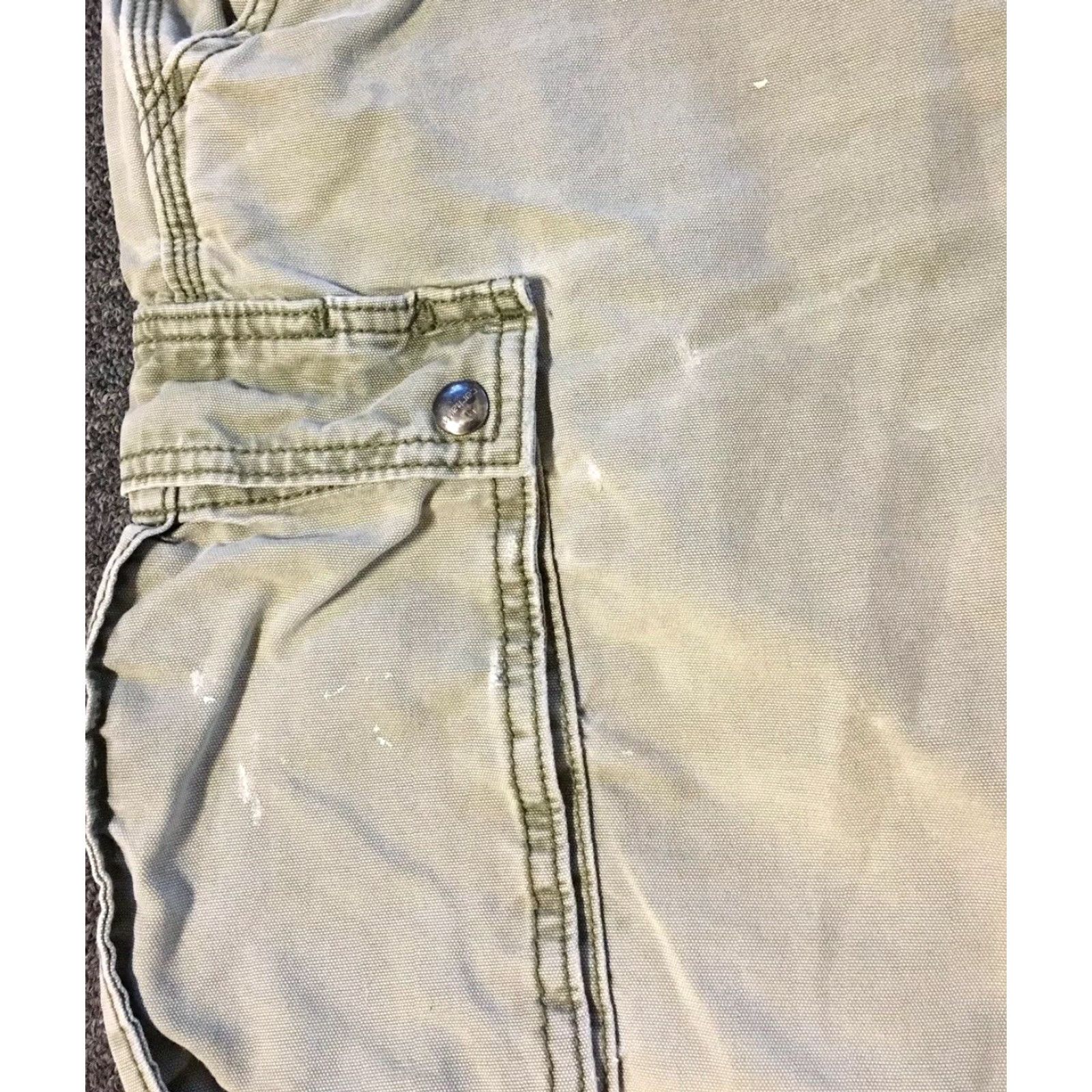 Carhartt Vtg 90s Carhartt Cargo Shorts Distressed Green 34 Mens Punk Grunge Biker USA Carpenter Short Size US 34 / EU 50 - 5 Thumbnail