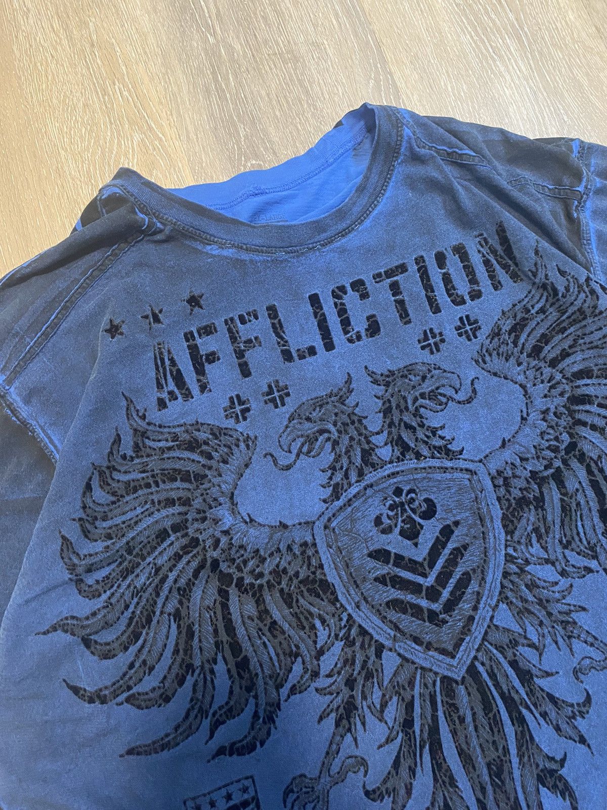 Affliction × Vintage Crazy grunge Vintage Affliction shirt Size US XL / EU 56 / 4 - 4 Thumbnail