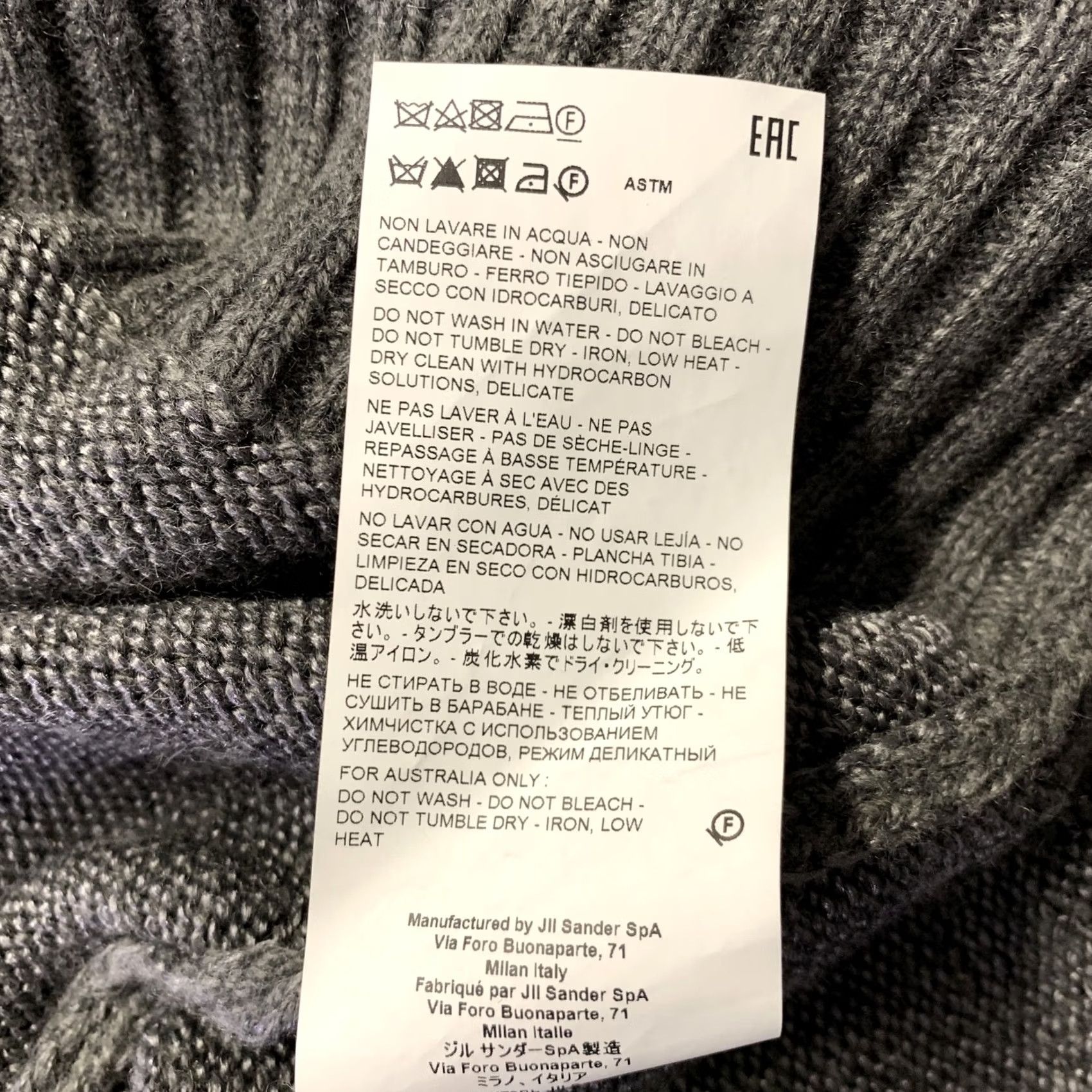 Jil Sander JIL SANDER Grey Cashmere Blend Turtleneck Sweater M Womens Size M / US 6-8 / IT 42-44 - 7 Thumbnail