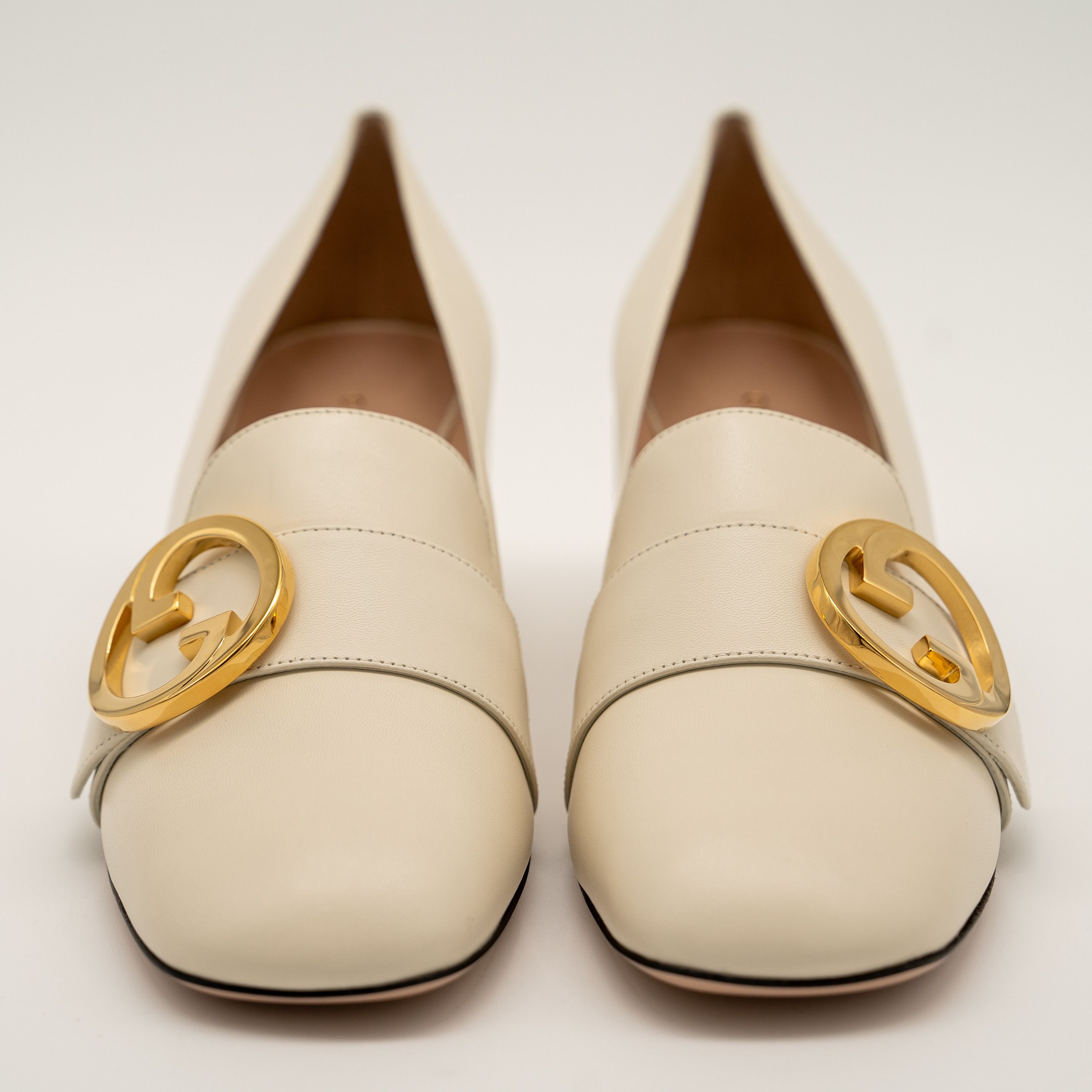 Gucci 40.5G 10.5 US Gucci Blondie Pump White GG Heels Leather Size US 10.5 / IT 40.5 - 2 Thumbnail