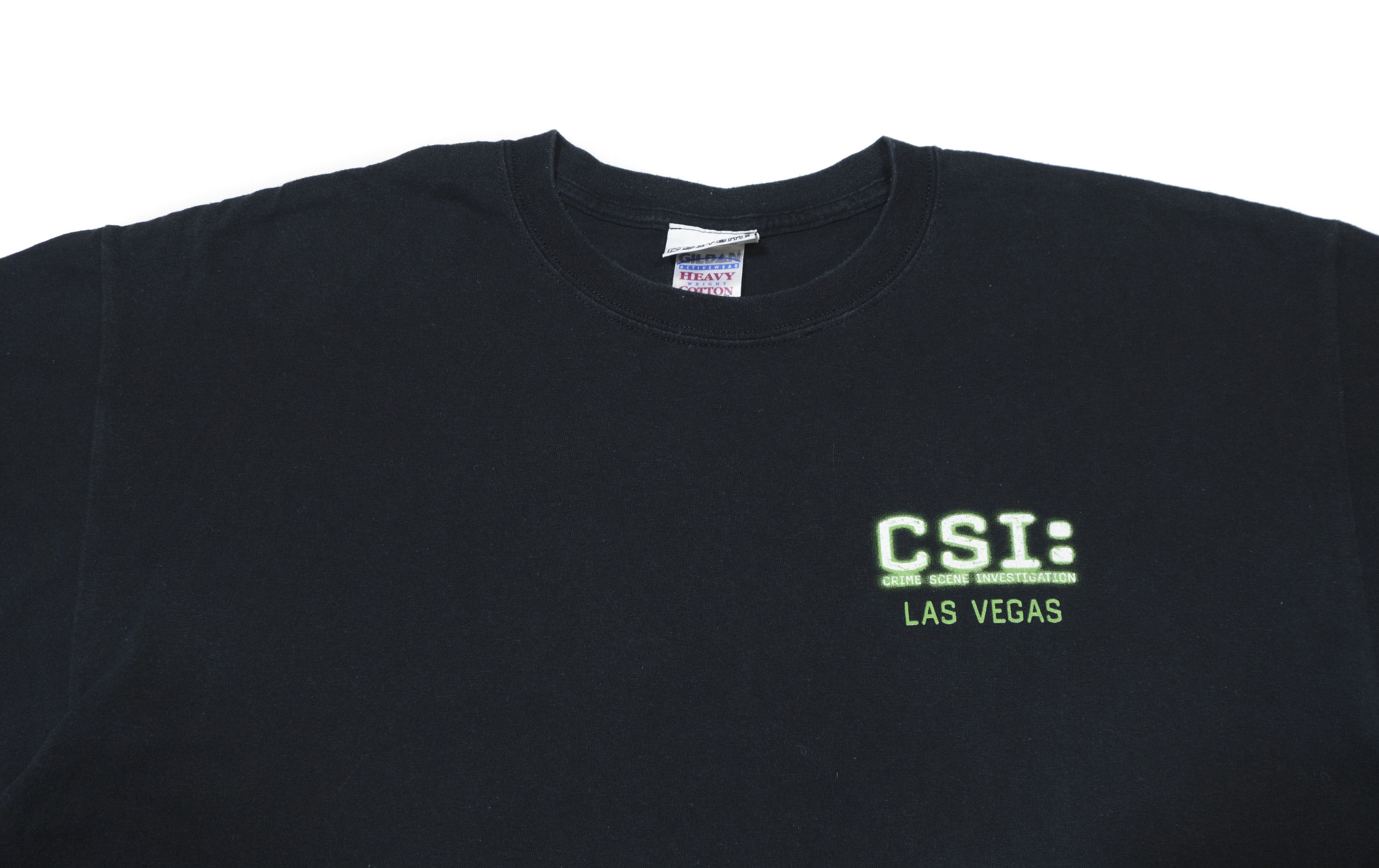 Vintage 2001 CSI Las Vegas Big Logo T-Shirt Size US XL / EU 56 / 4 - 6 Thumbnail