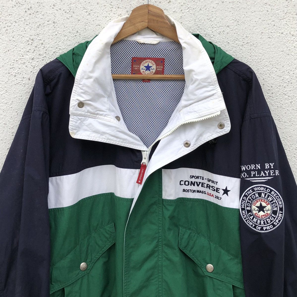 Converse Vintage 90s Converse Colour Block Bomber Jacket Size US L / EU 52-54 / 3 - 13 Thumbnail