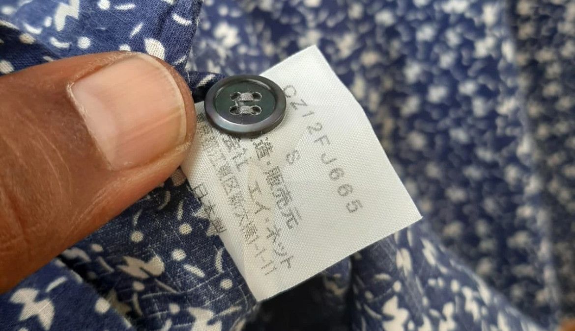 Issey Miyake 2000s Cabane de Zucca Polkadot Pattern Indigo Shirt Size US M / EU 48-50 / 2 - 6 Thumbnail