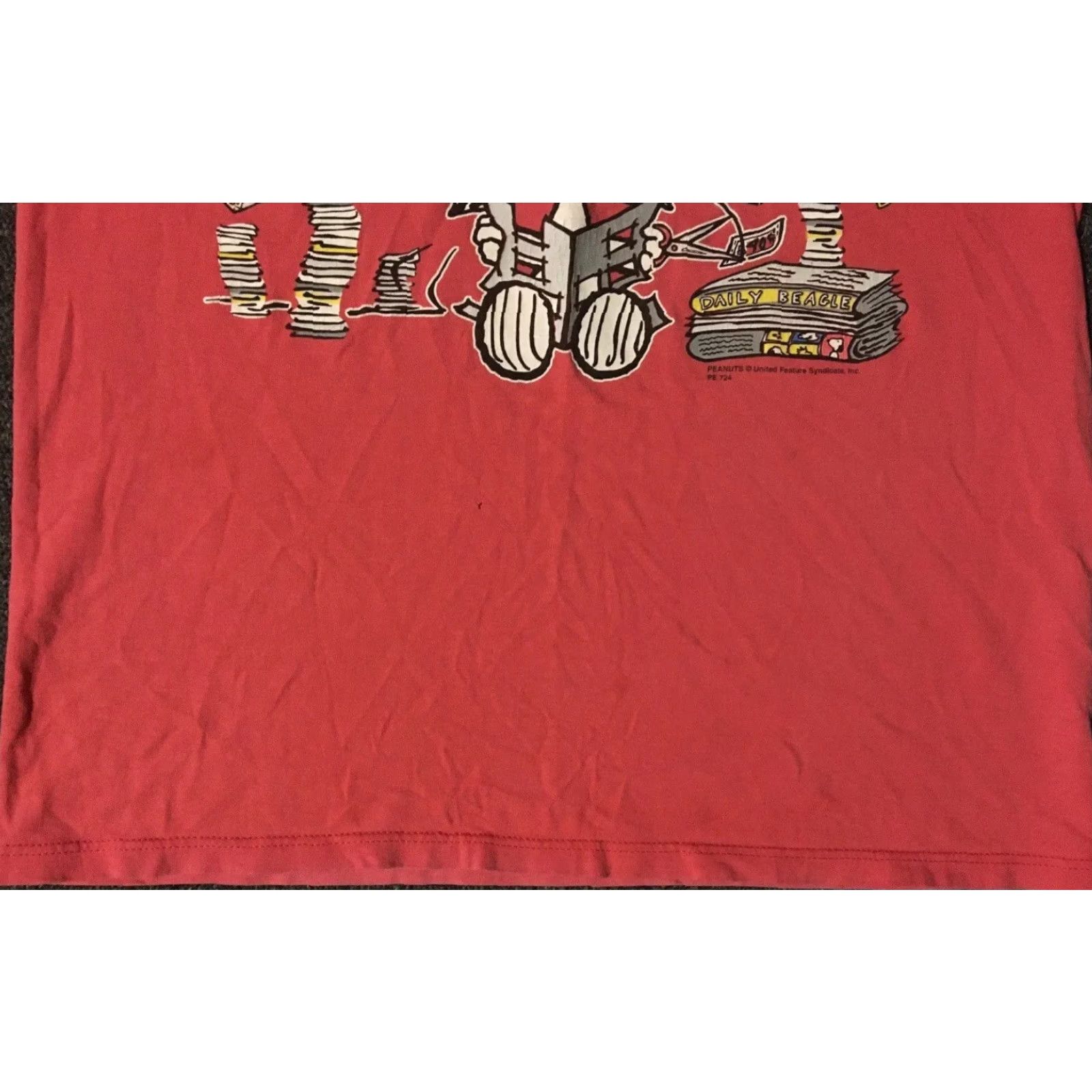 Peanuts VINTAGE Snoopy Shopper Shirt Mens M Pink 90s Peanuts Funny Grunge Cartoons T-Shirt Size US M / EU 48-50 / 2 - 3 Thumbnail
