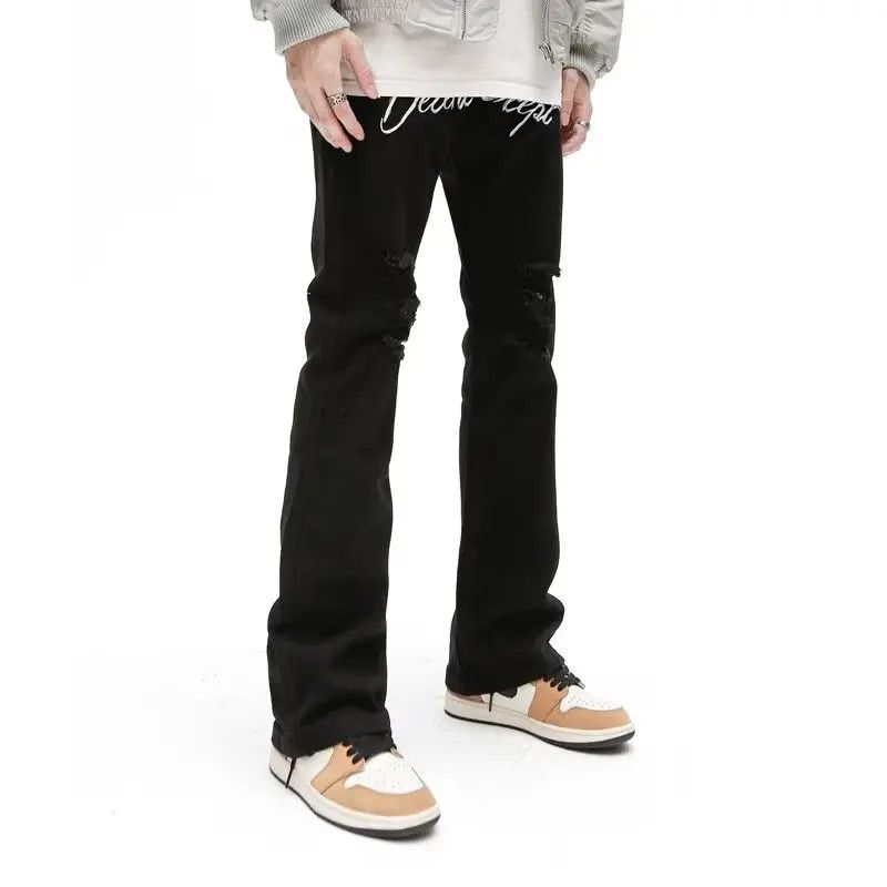 Japanese Brand × Jean Retro loose embroidered micro flared jeans Size US 32 / EU 48 - 1 Thumbnail