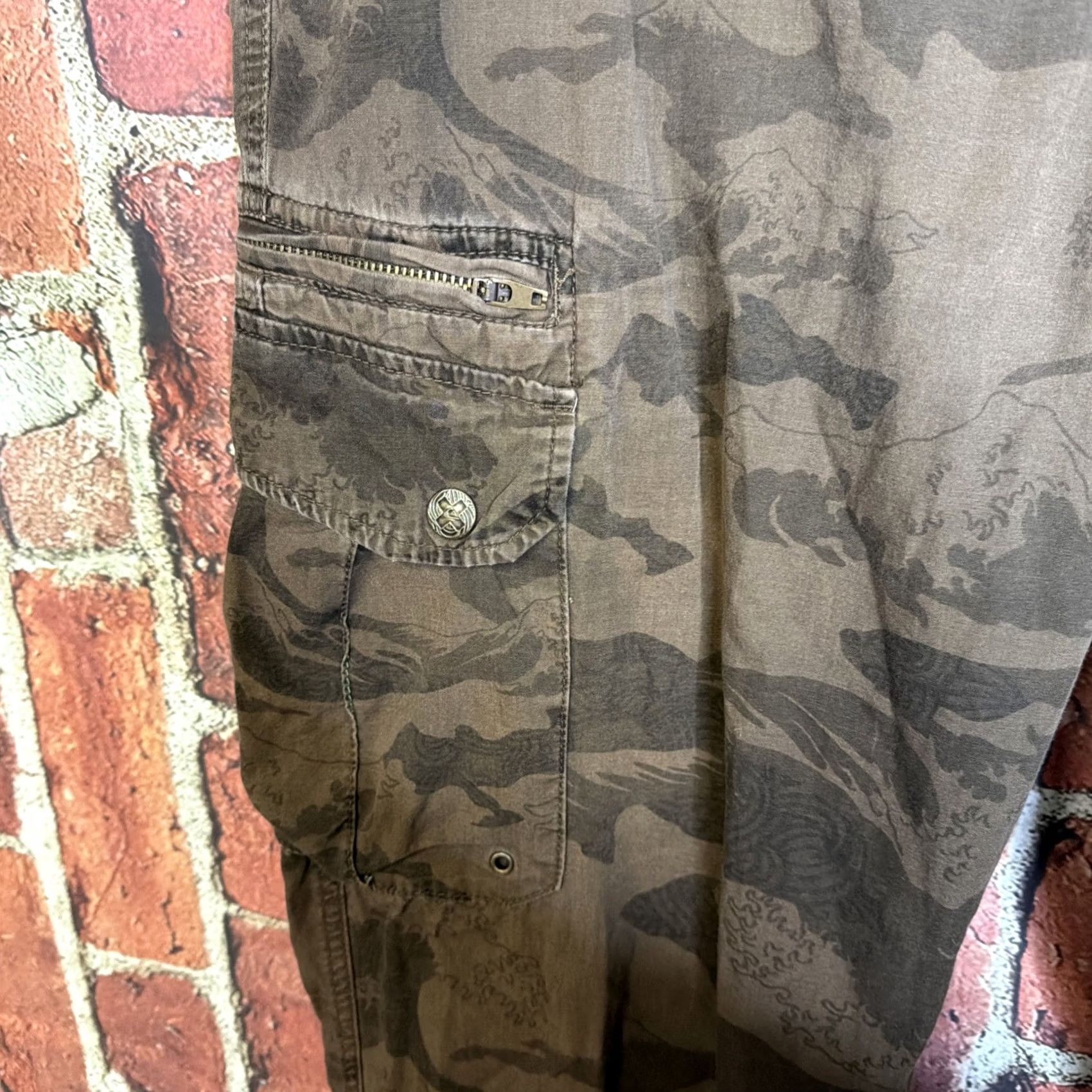 Quiksilver VINTAGE Quiksilver Pants Military Camo Brown Cargo Y2K 40 Mens Size US 40 / EU 56 - 2 Thumbnail