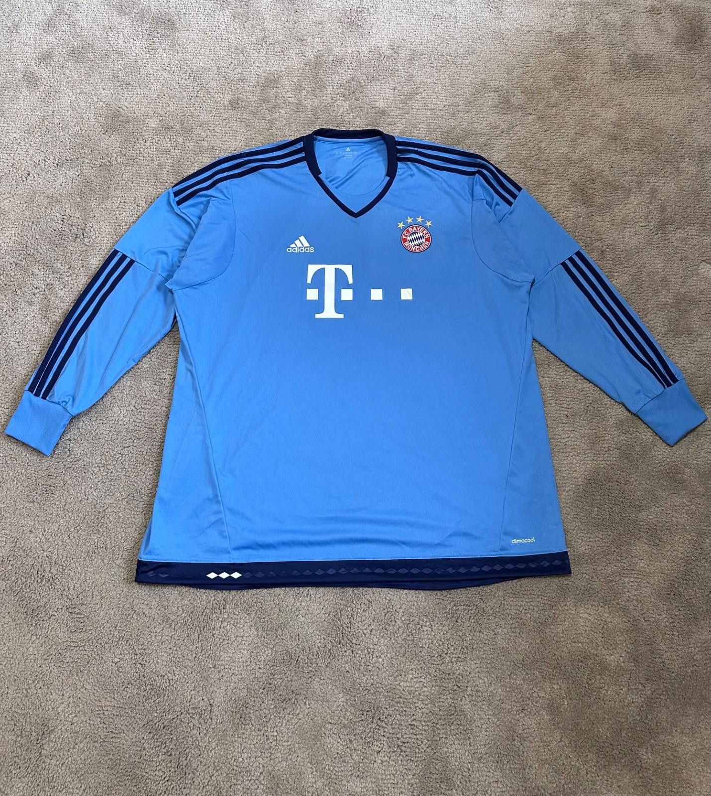 Adidas BAYERN MUNICH 2015 2016 GOALKEEPER FOOTBALL SHIRT JERSEY 3XL Size US XXL / EU 58 / 5 - 1 Thumbnail