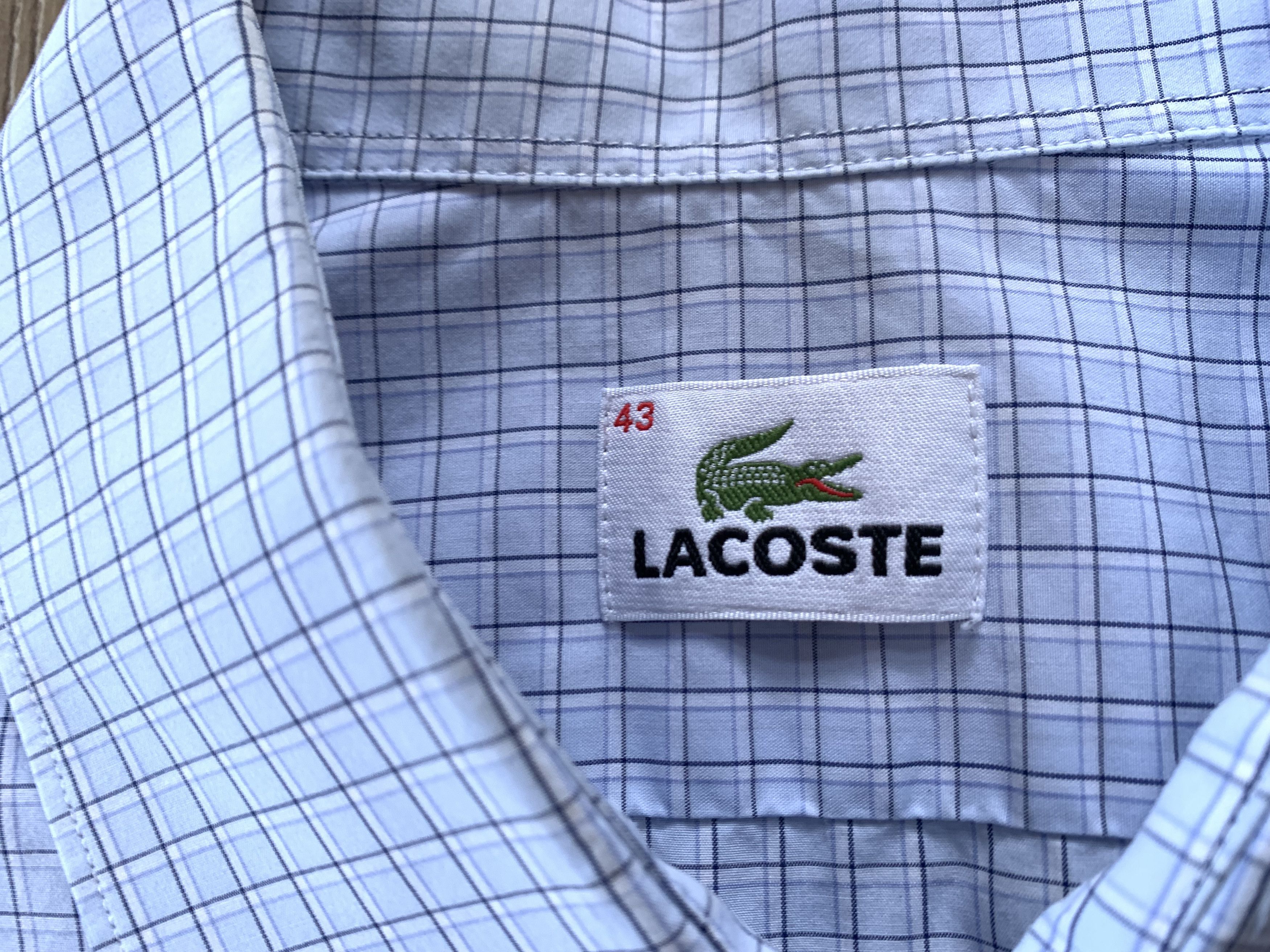 Lacoste × Vintage Lacoste Vintage Short Sleeve Plaid Shirt Size US M / EU 48-50 / 2 - 6 Thumbnail