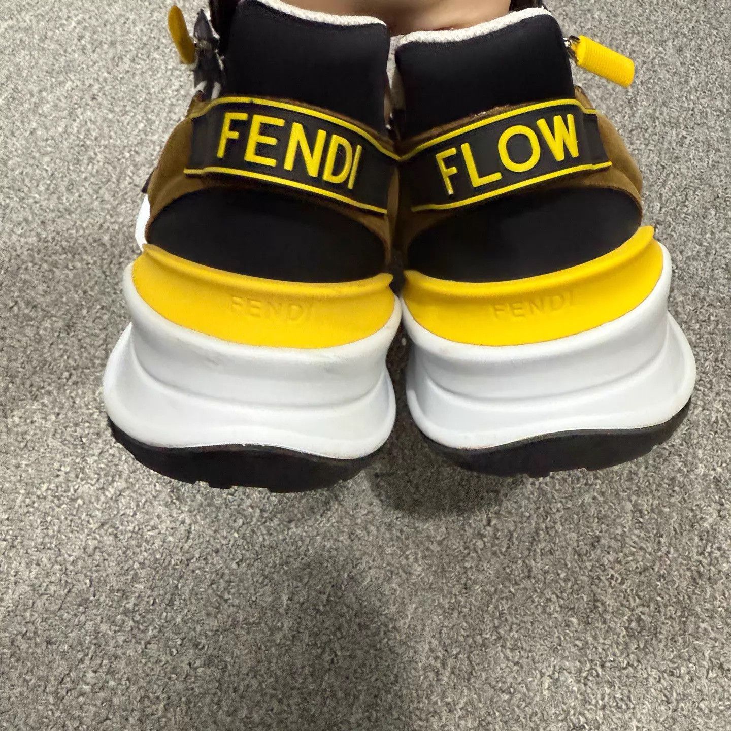 Fendi Fendi Flow black & yellow sneakers 44 Size US 11 / EU 44 - 3 Thumbnail