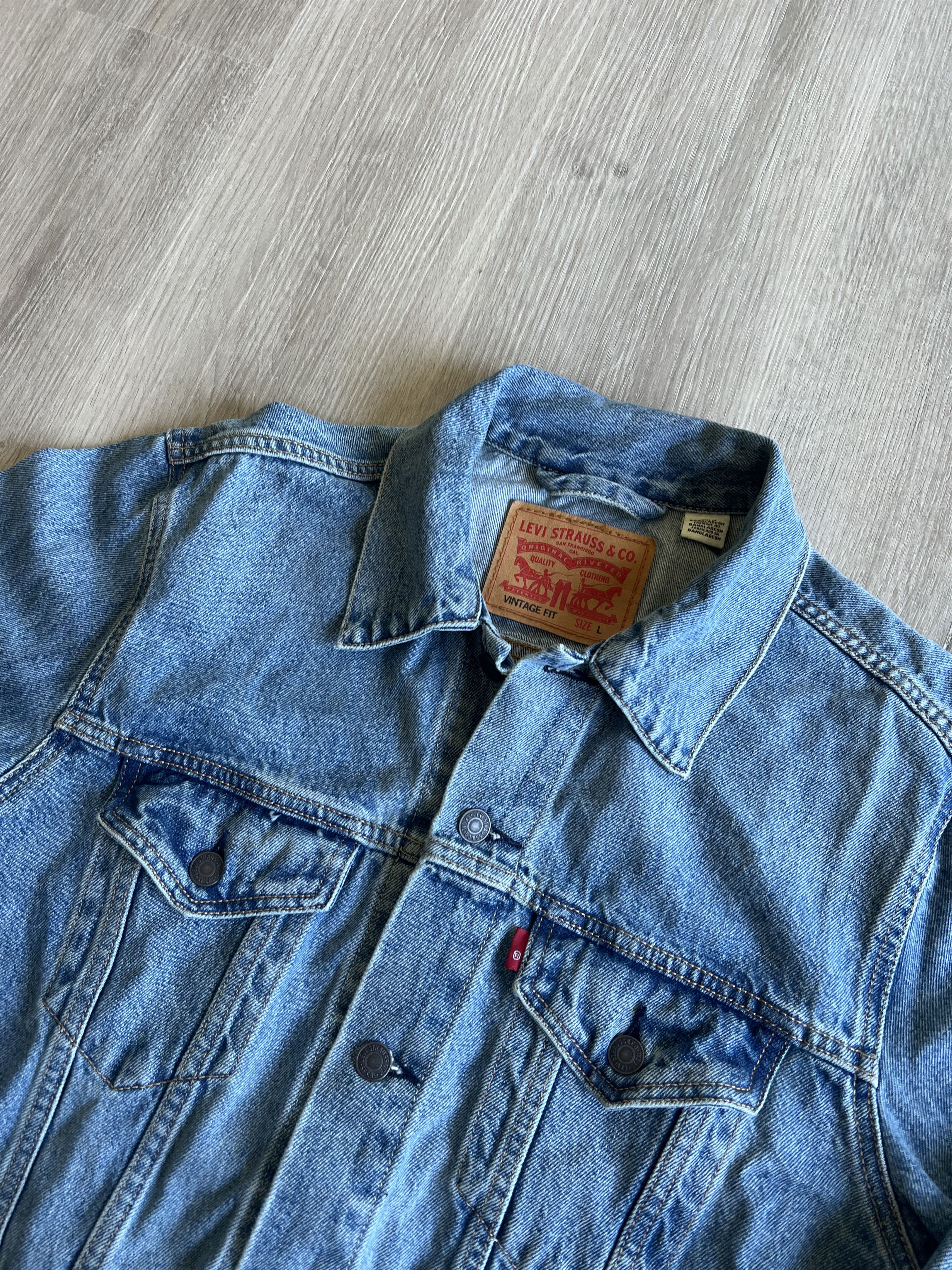 Levi's Levi’s "Vintage Fit" trucker denim jacket / Blue Work Wear Size US L / EU 52-54 / 3 - 2 Thumbnail