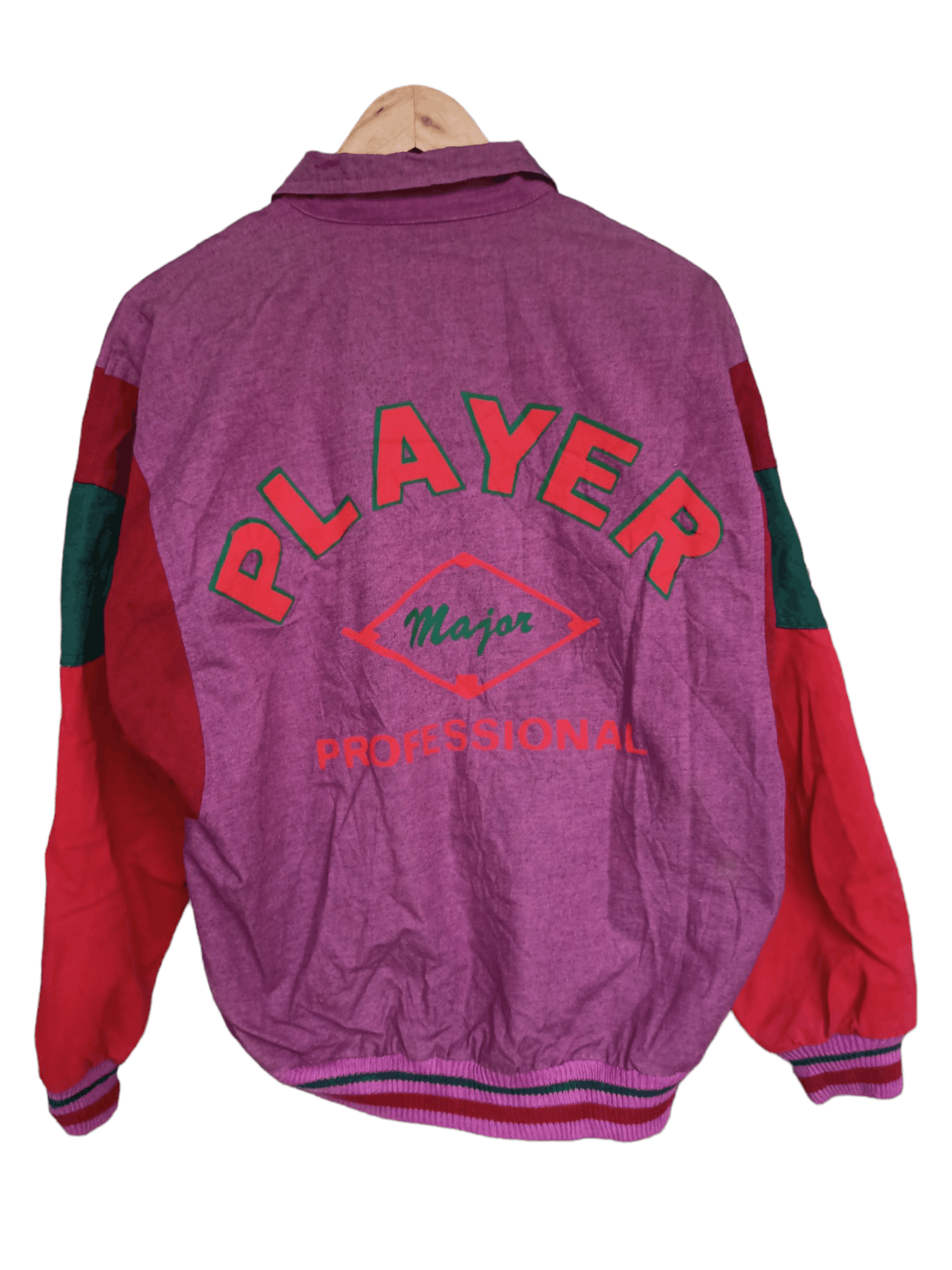 Vintage A.T Player Bomber Jacket Big Spellout At The Back Size US L / EU 52-54 / 3 - 7 Thumbnail