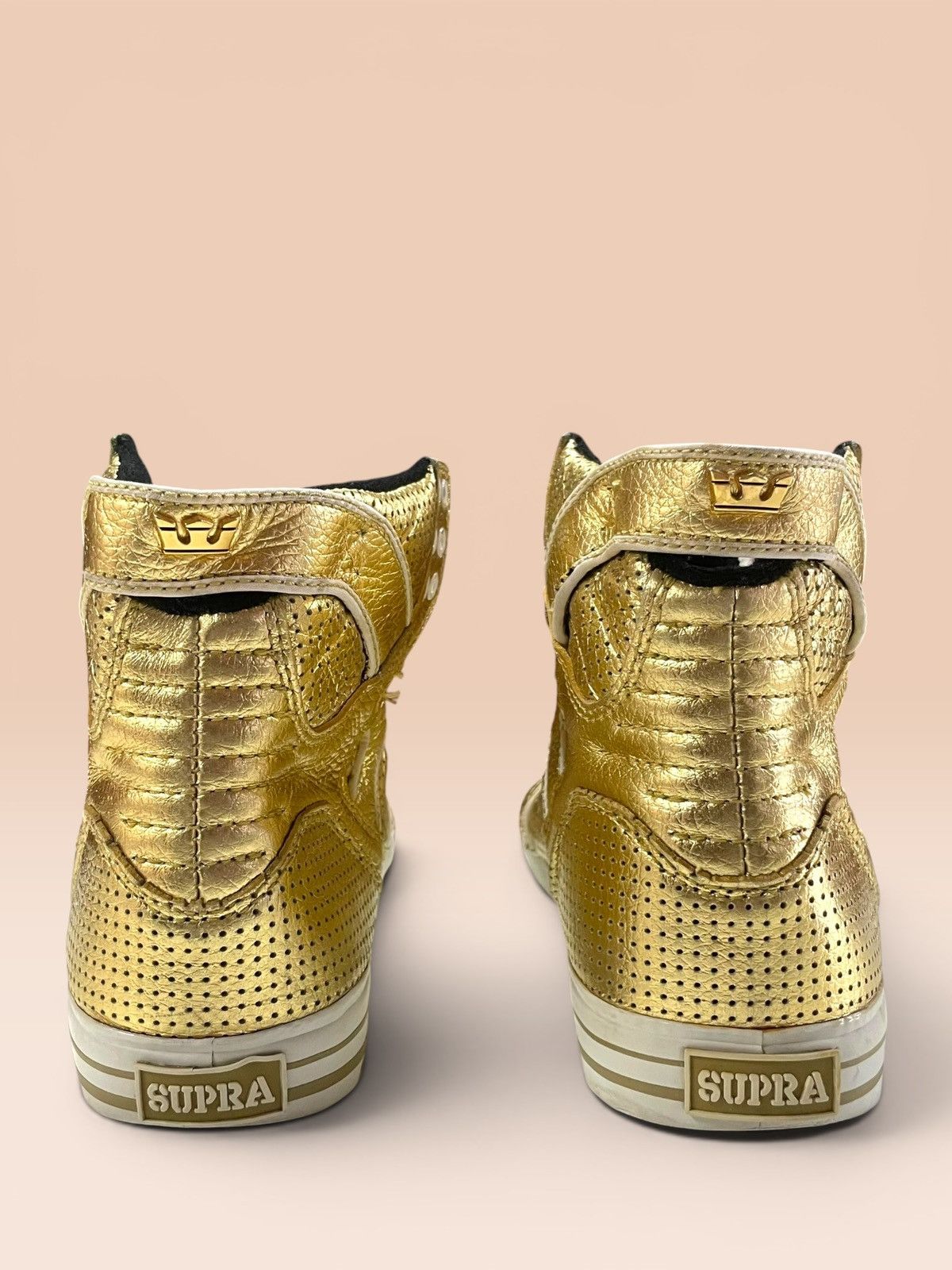 Supra Supra Skytop 14K Gold Perforated Hightops Size US 9 / EU 42 - 4 Thumbnail