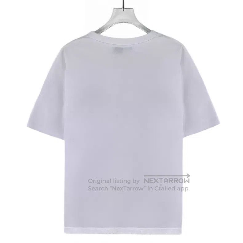 Loewe Loewe White Logo Flock Cotton Short Sleeve T-Shirt Size S / US 4 / IT 40 - 2 Thumbnail
