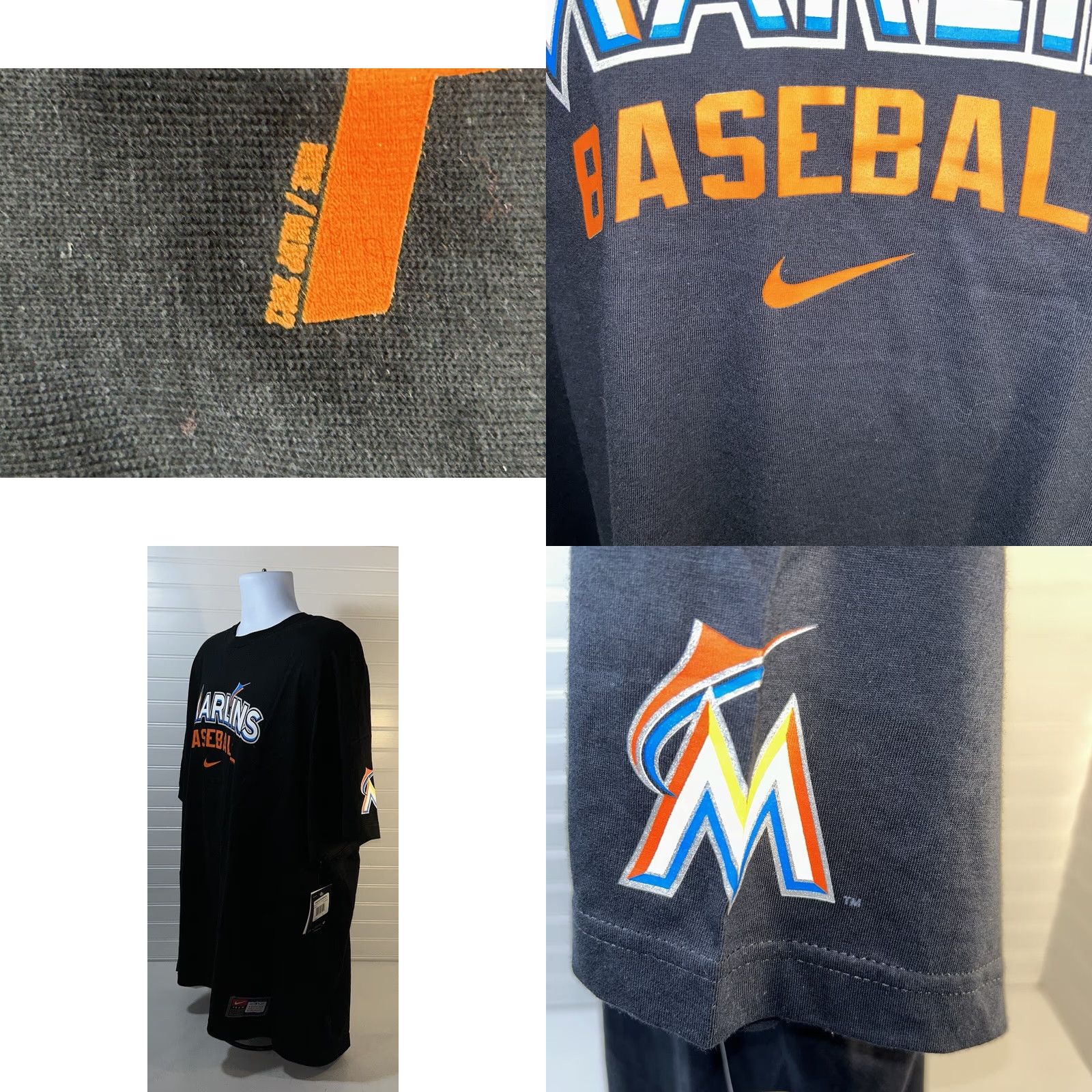 Nike Nike Miami Marlins Shirt Men 3XL Black Logo Baseball Short Sleeve Modern Crew Neck NWT Dead Stock 2012 Size US XXL / EU 58 / 5 - 10 Thumbnail