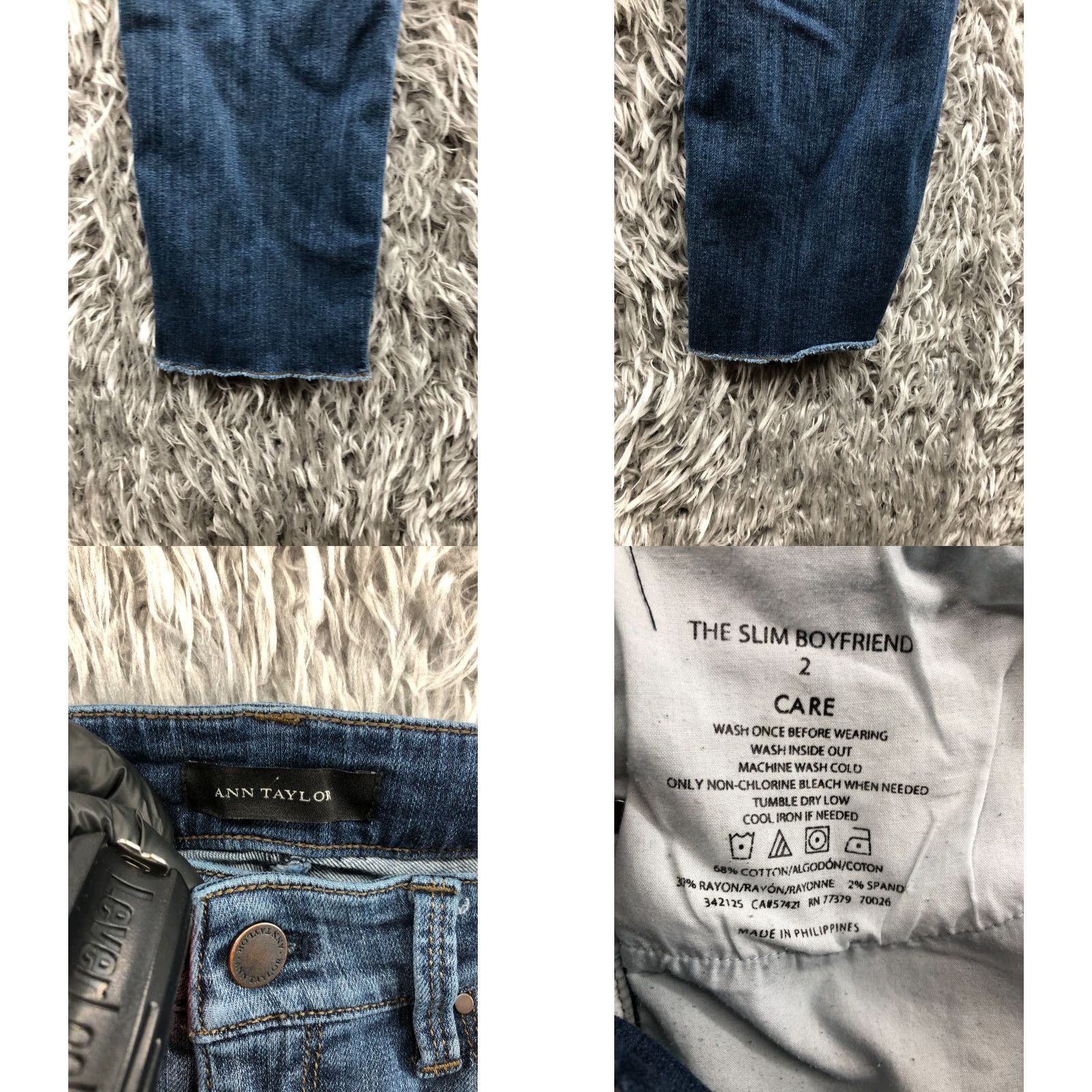 Ann Taylor Ann Taylor Slim Boyfriend Jeans Womens 2 Medium Blue Denim 5-Pocket Style Regular Slim Size 26" / US 2 / IT 38 - 8 Thumbnail