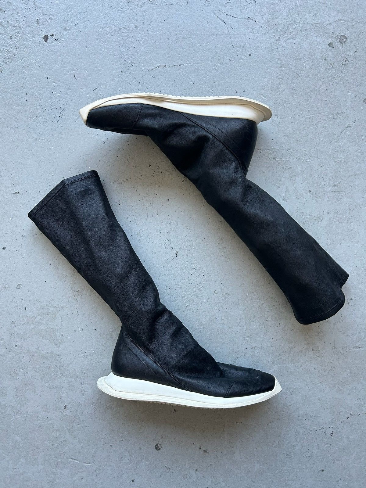 Rick Owens Rick Owens Oblique Runner Stretch Sock Boots Size US 11 / EU 44 - 1 Thumbnail