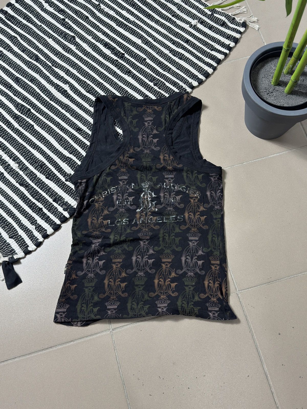 Christian Audigier VINTAGE CHRISTIAN AUDIGIER MONOGRAM TANK TOP Size L / US 10 / IT 46 - 7 Thumbnail