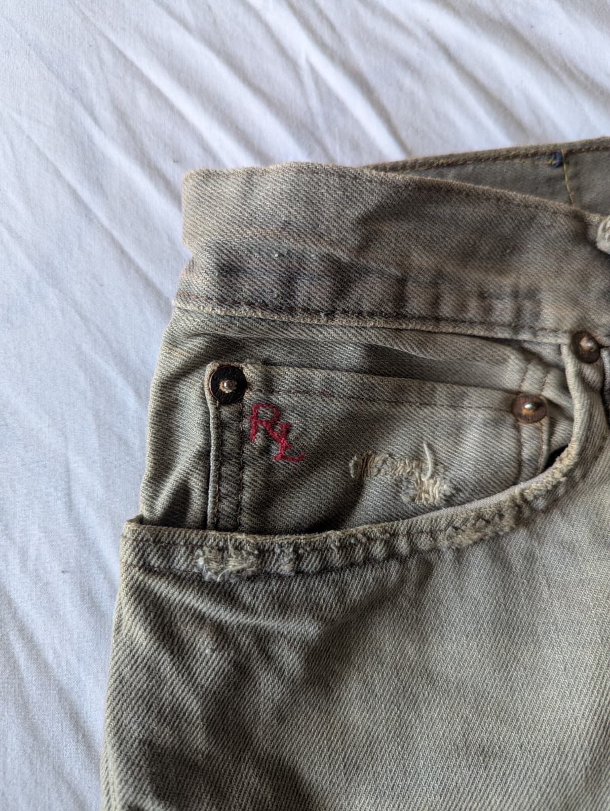 Other Polo by Ralph Lauren Vintage Gray Jeans Size US 35 - 6 Thumbnail