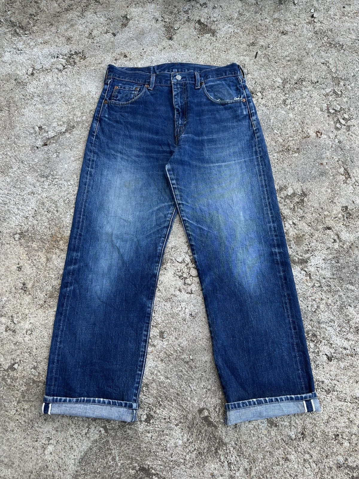 Levi's Vintage Clothing Vintage 90s Levis 502 XX Japan Big E Selvedge Jeans Denim Size US 33 - 11 Thumbnail