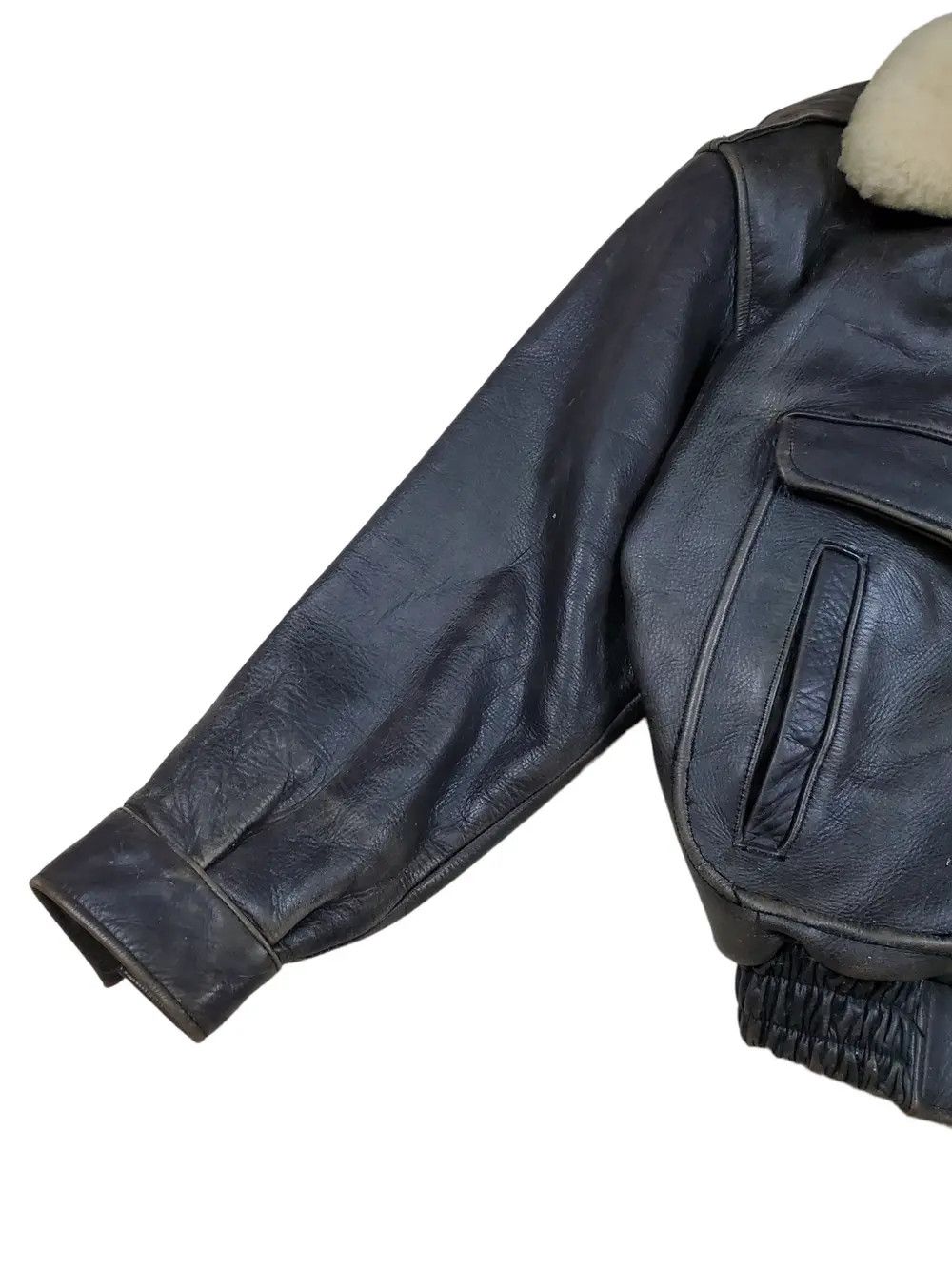 Genuine Leather 🔥Vintage Leather Jacket Human Being B3 Style🔥 Size US L / EU 52-54 / 3 - 5 Thumbnail