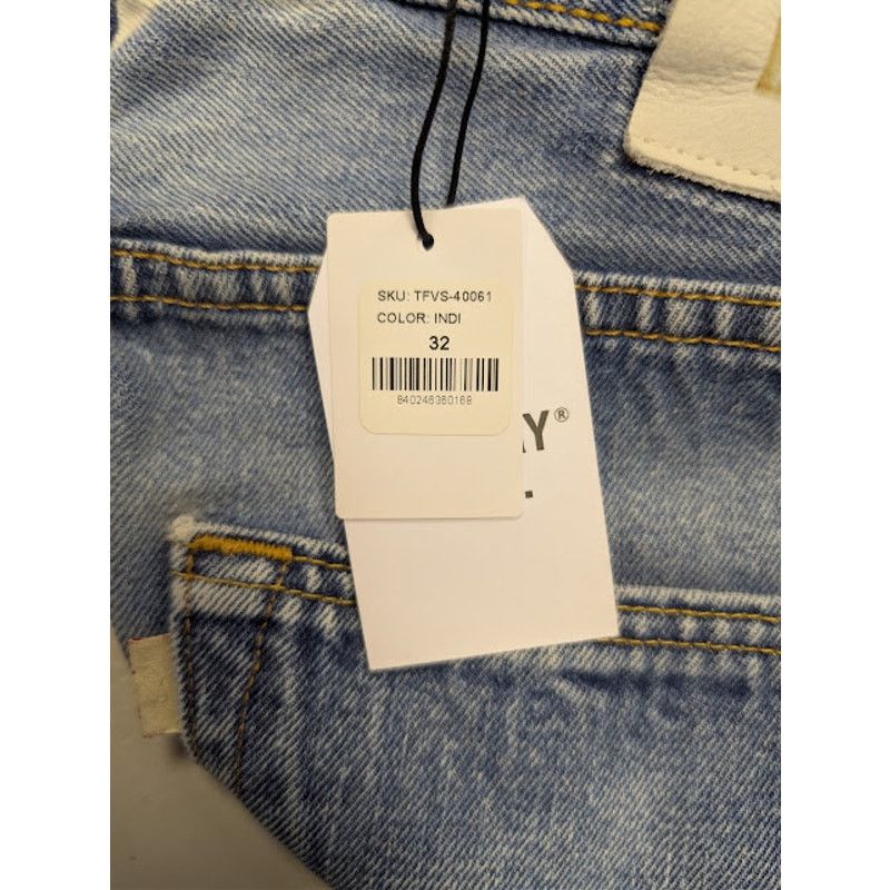Gallery Dept. o1rshd1 Paneled Denim Shorts in Indigo Blue / Off White Size US 32 / EU 48 - 22 Thumbnail