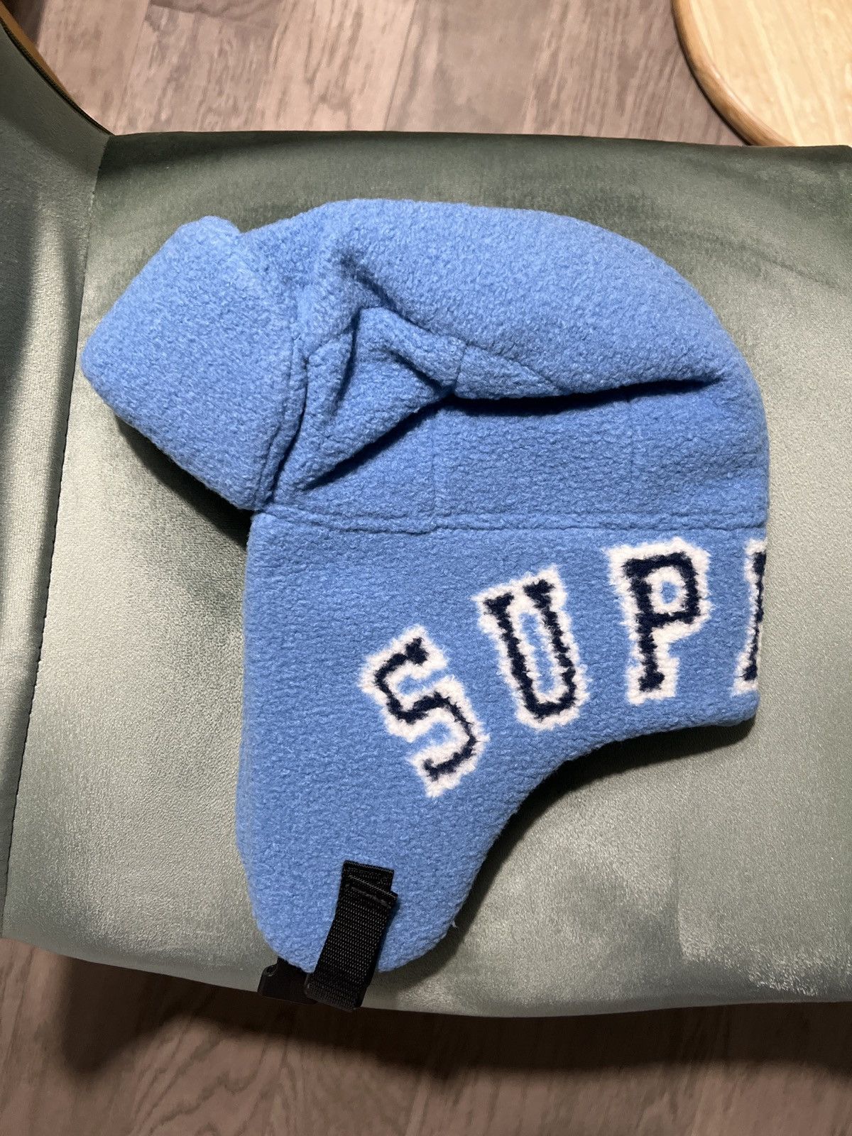 image of Supreme Shearling Trooper in Blue, Men's